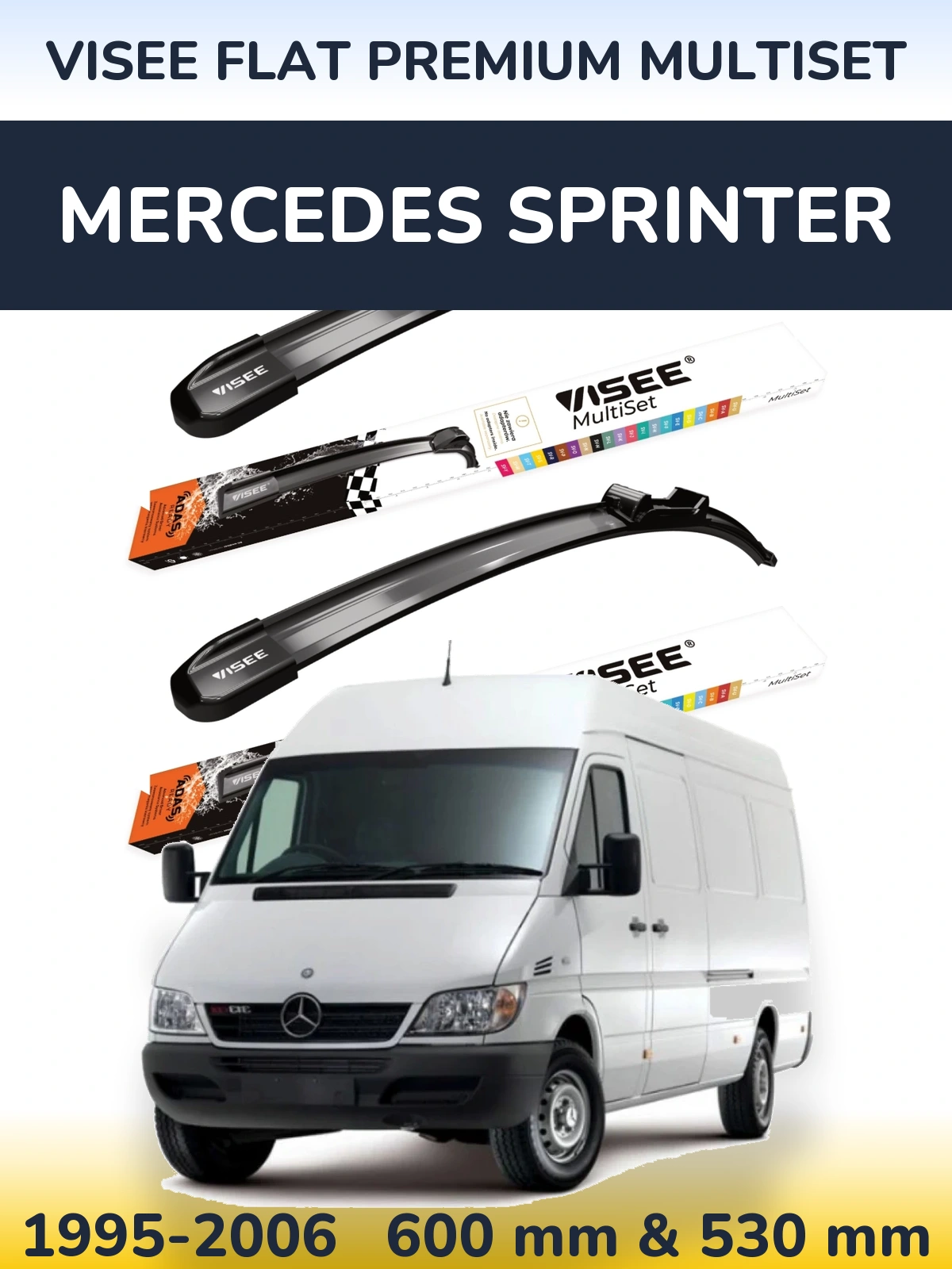 Torkarblad VISEE FLAT PREMIUM MultiSet för Mercedes Sprinter