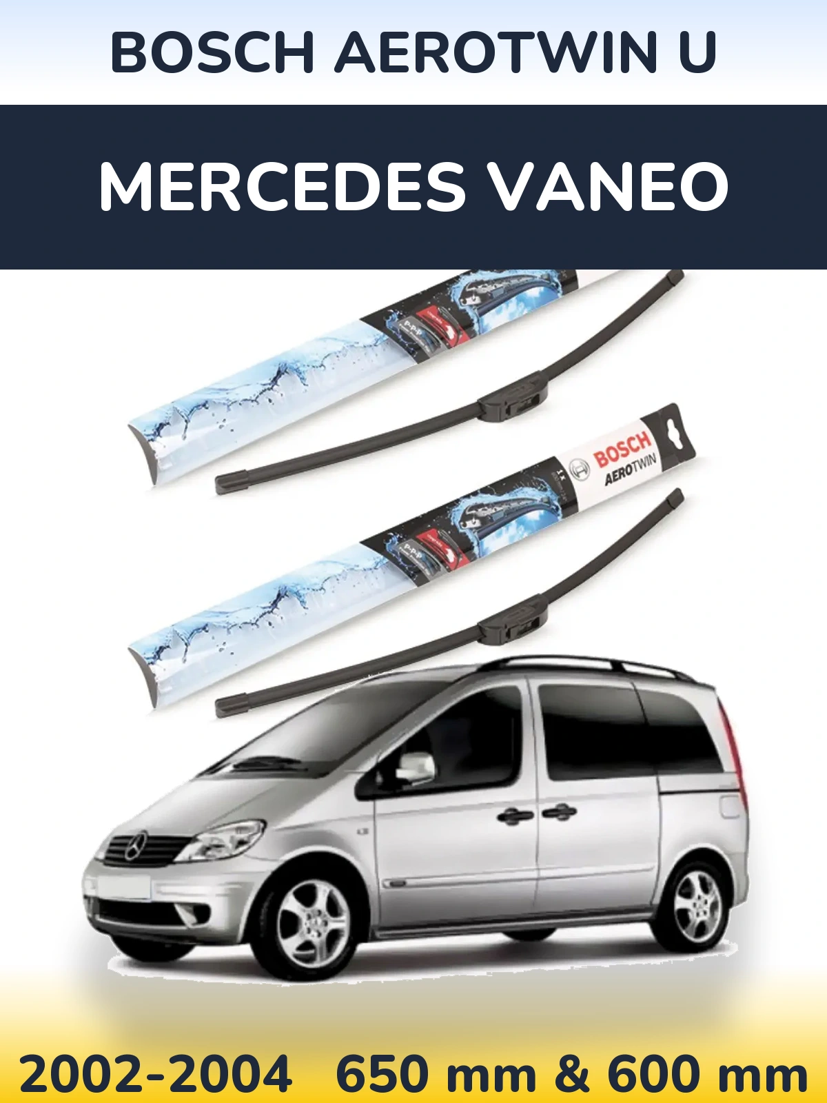 Torkarblad BOSCH AeroTwin U för Mercedes Vaneo