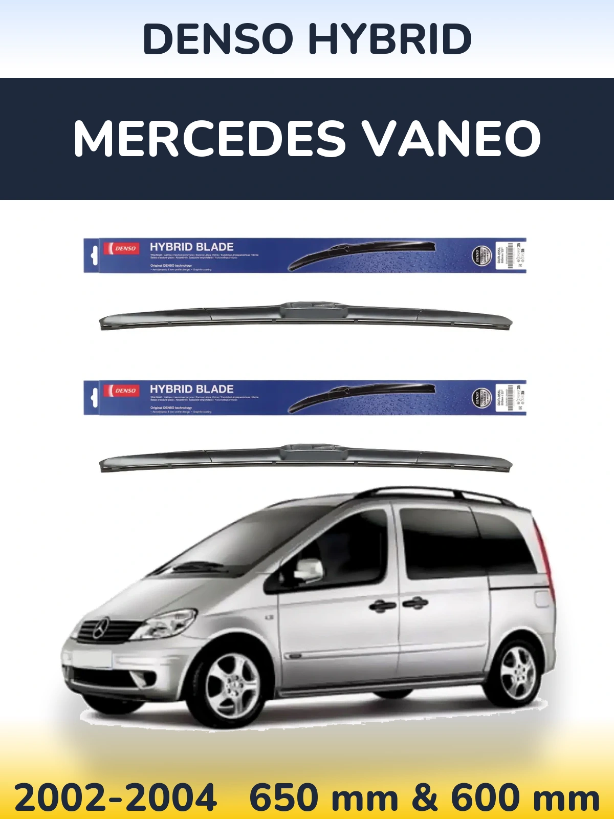 Torkarblad Denso Hybrid för Mercedes Vaneo