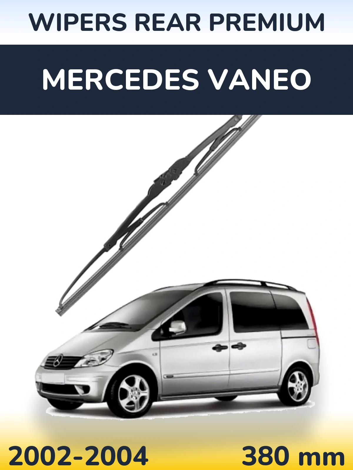 Задня щітка WIPERS REAR PREMIUM 380 мм для Mercedes Vaneo 2002-2004