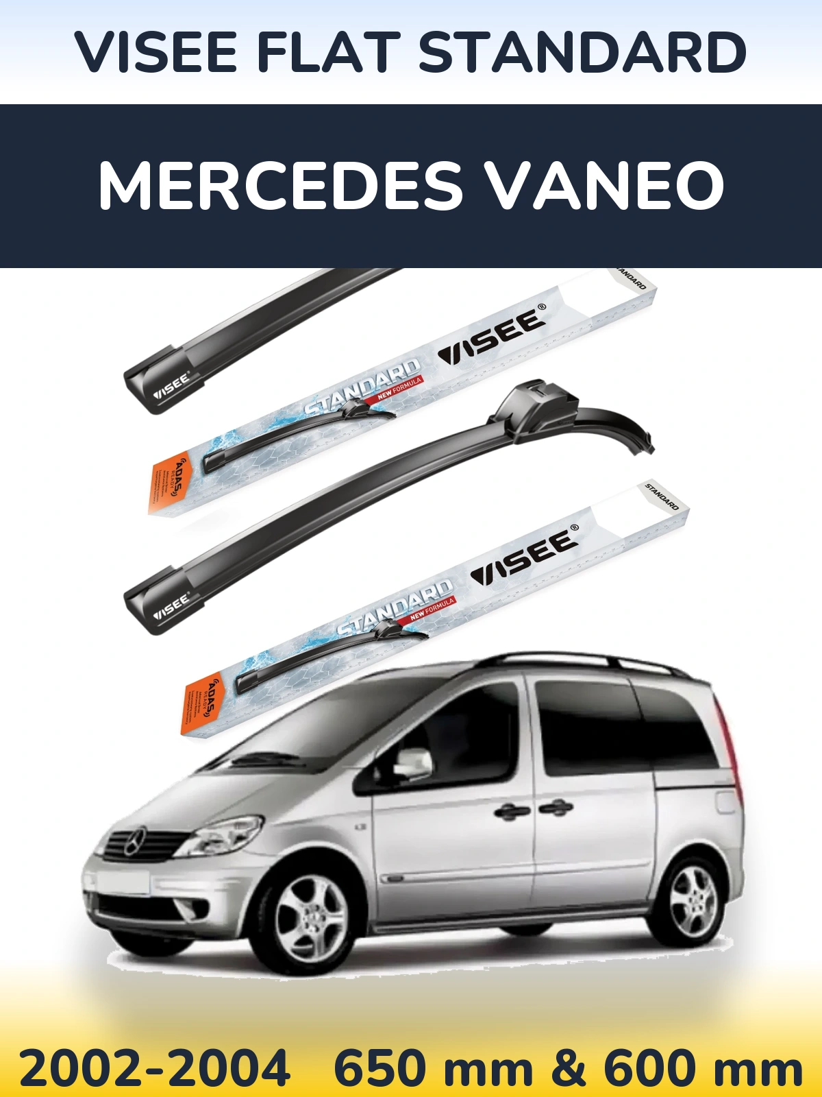 Torkarblad VISEE FLAT STANDARD för Mercedes Vaneo