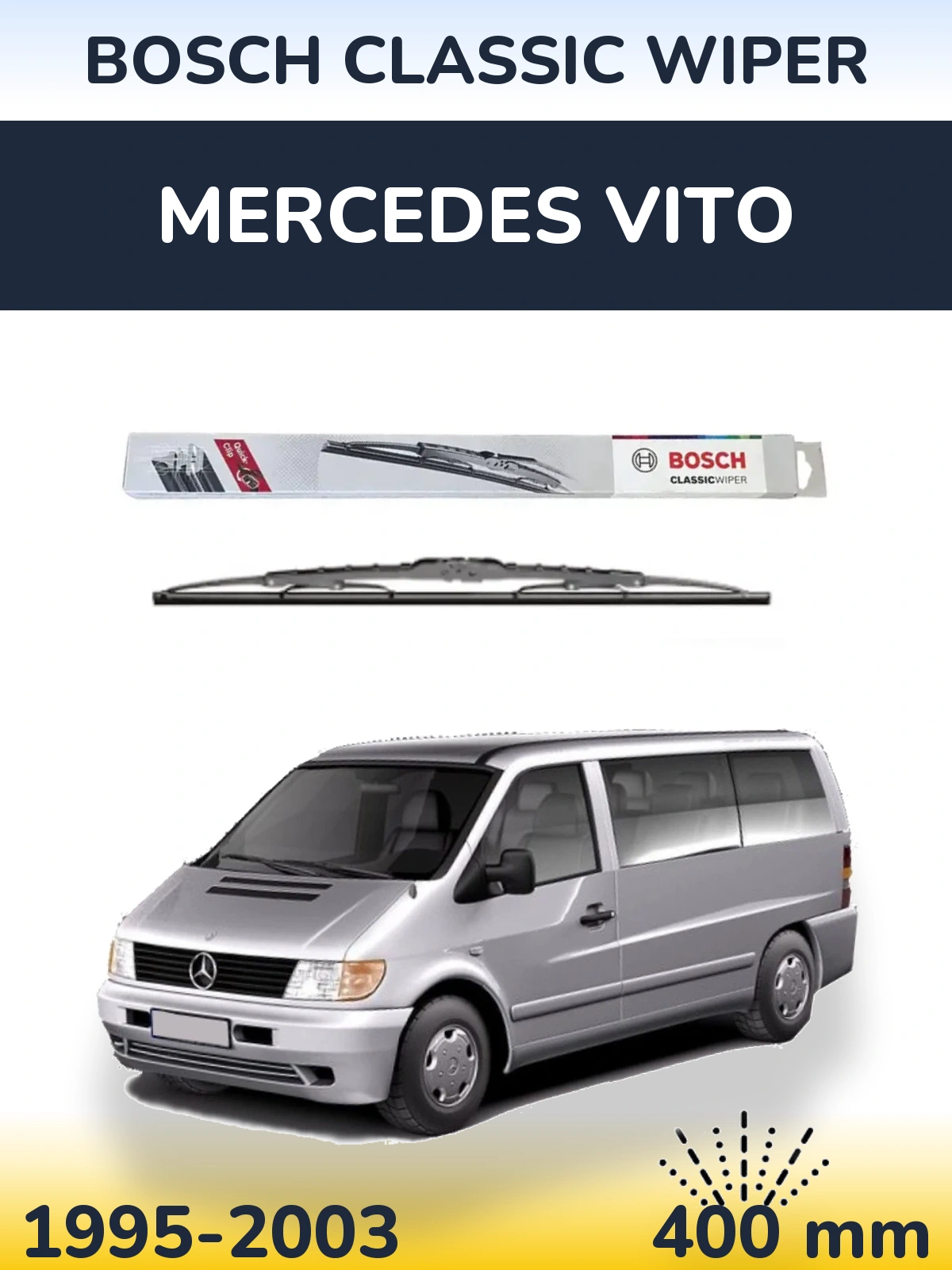 Torkarblad BOSCH Classic Wiper för Mercedes Vito
