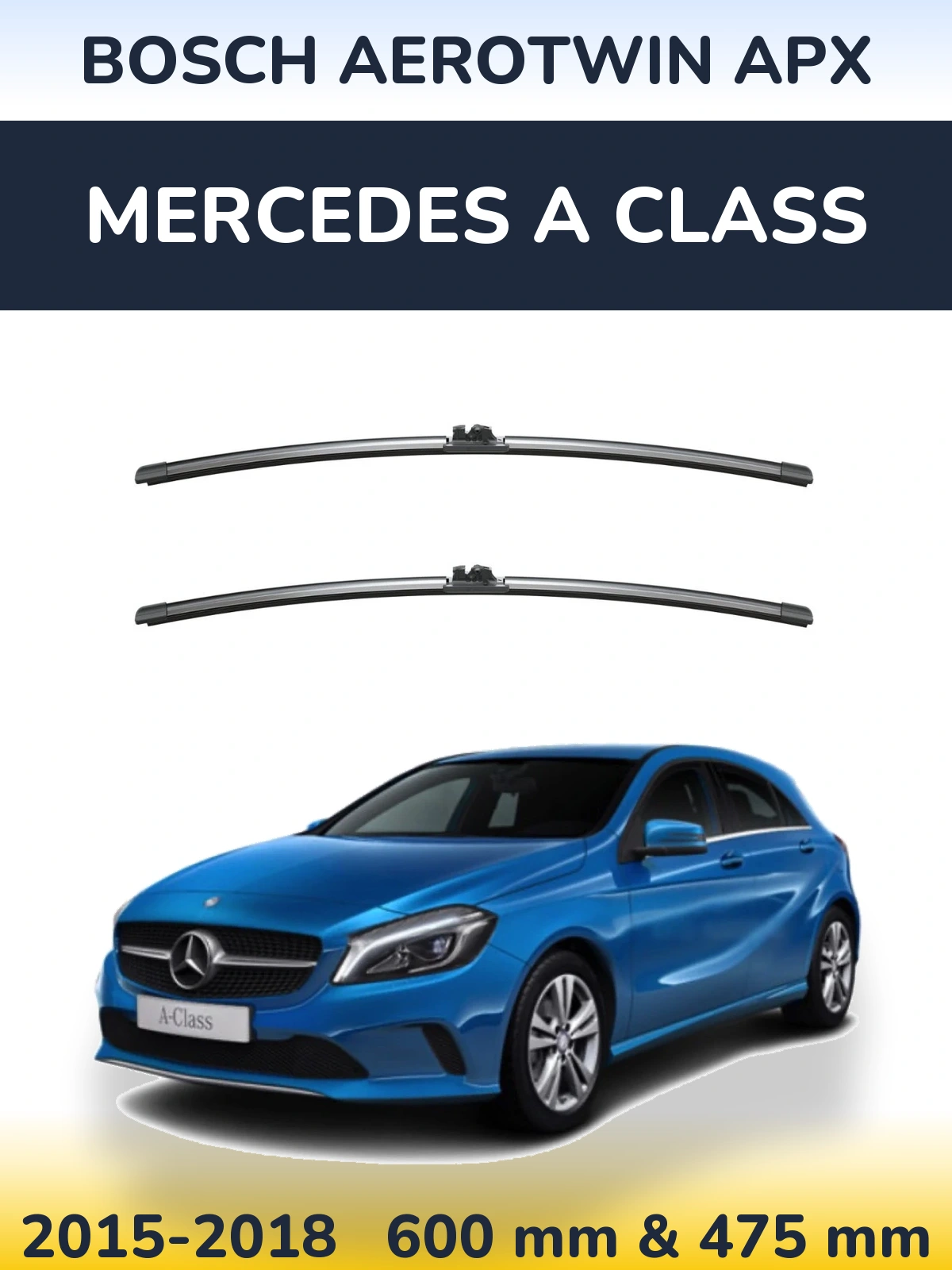 Torkarblad BOSCH AeroTwin APX för Mercedes A Class