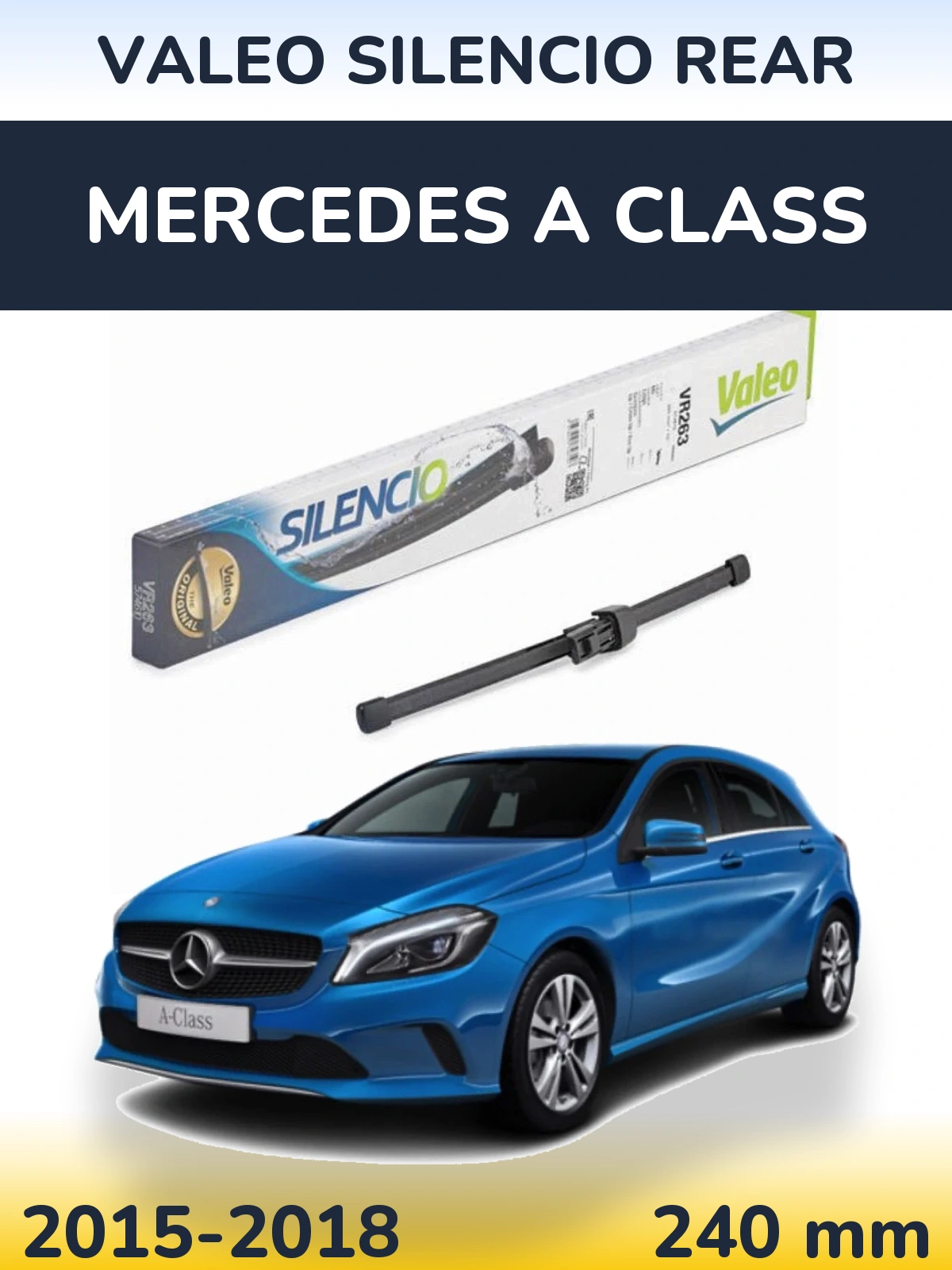 Torkarblad Valeo Silencio Rear för Mercedes A Class