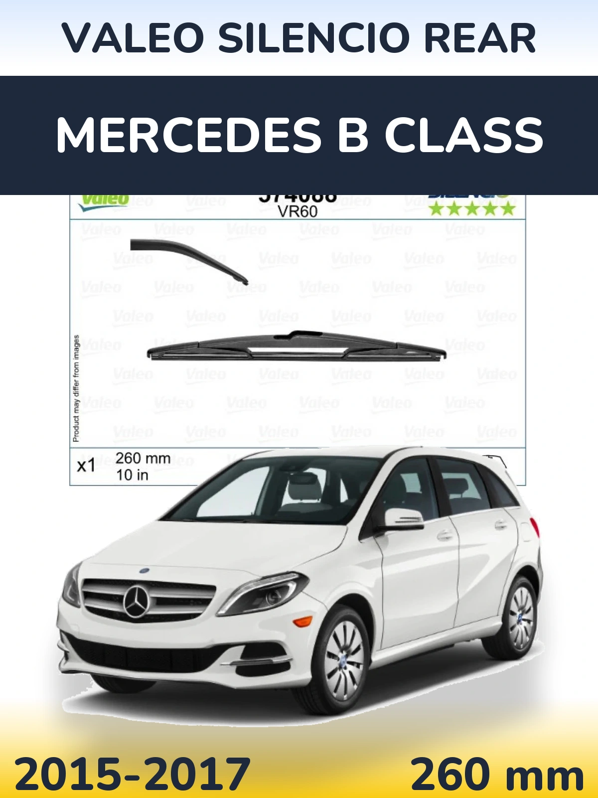 Torkarblad Valeo Silencio Rear för Mercedes B Class