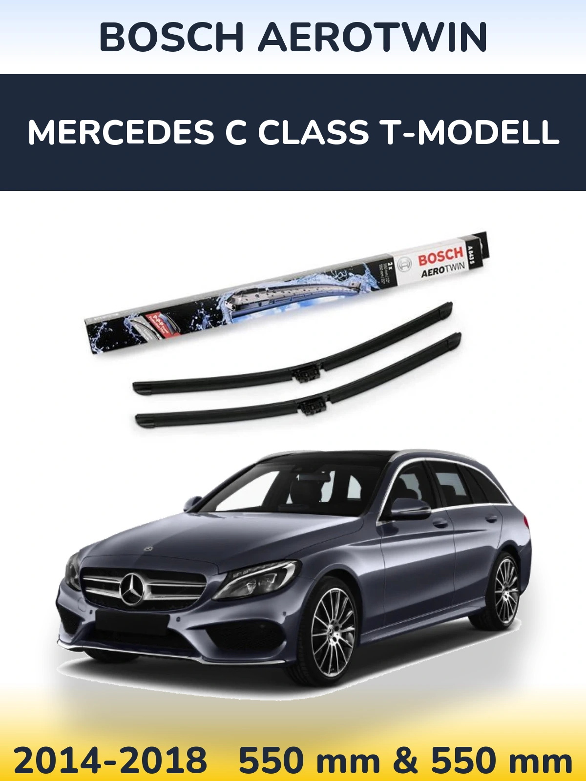 Torkarblad BOSCH AeroTwin för Mercedes C Class T-Modelll