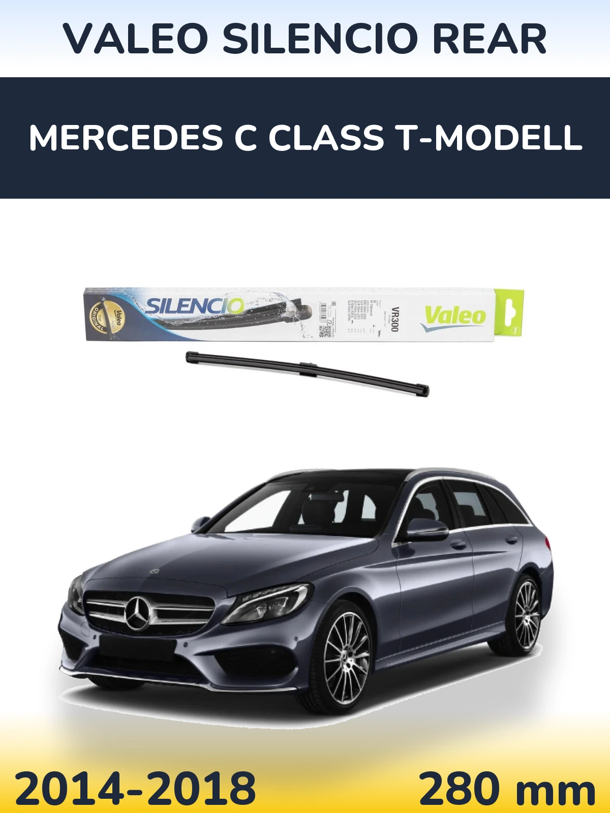 Torkarblad Valeo Silencio Rear för Mercedes C Class T-Modelll