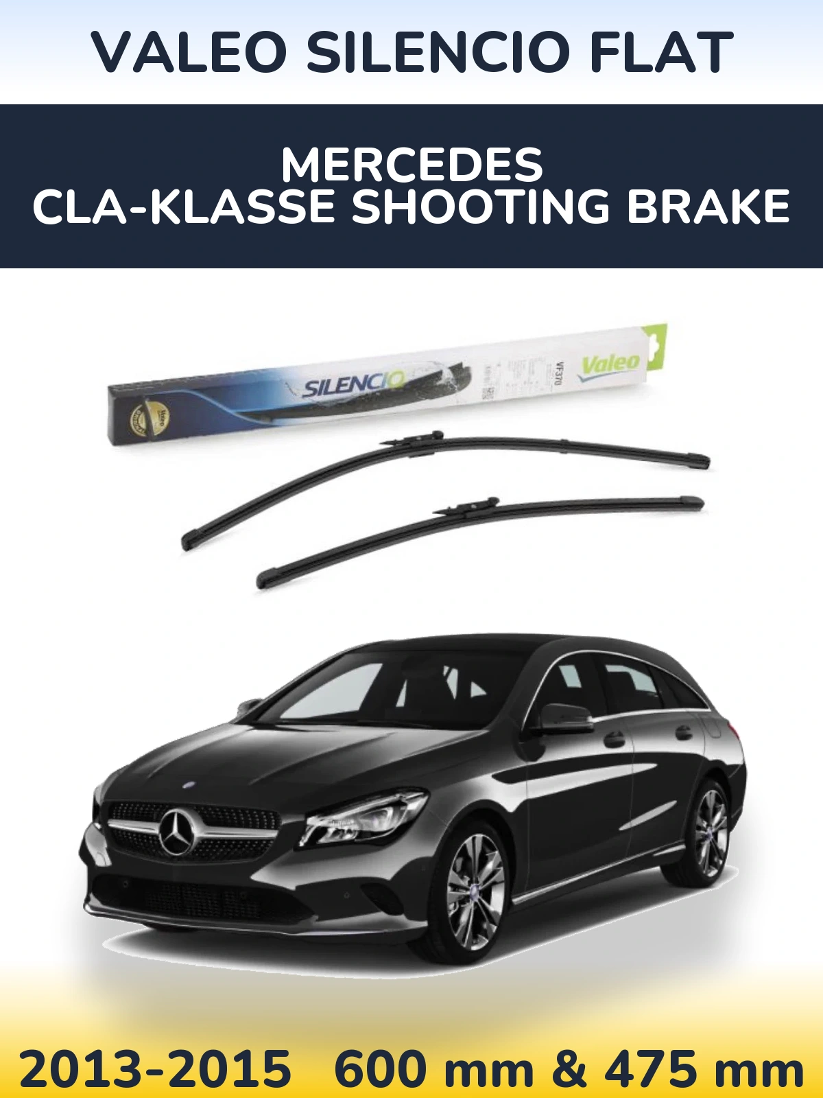 Torkarblad Valeo Silencio Flat för Mercedes CLA-Klasse Shooting Brake