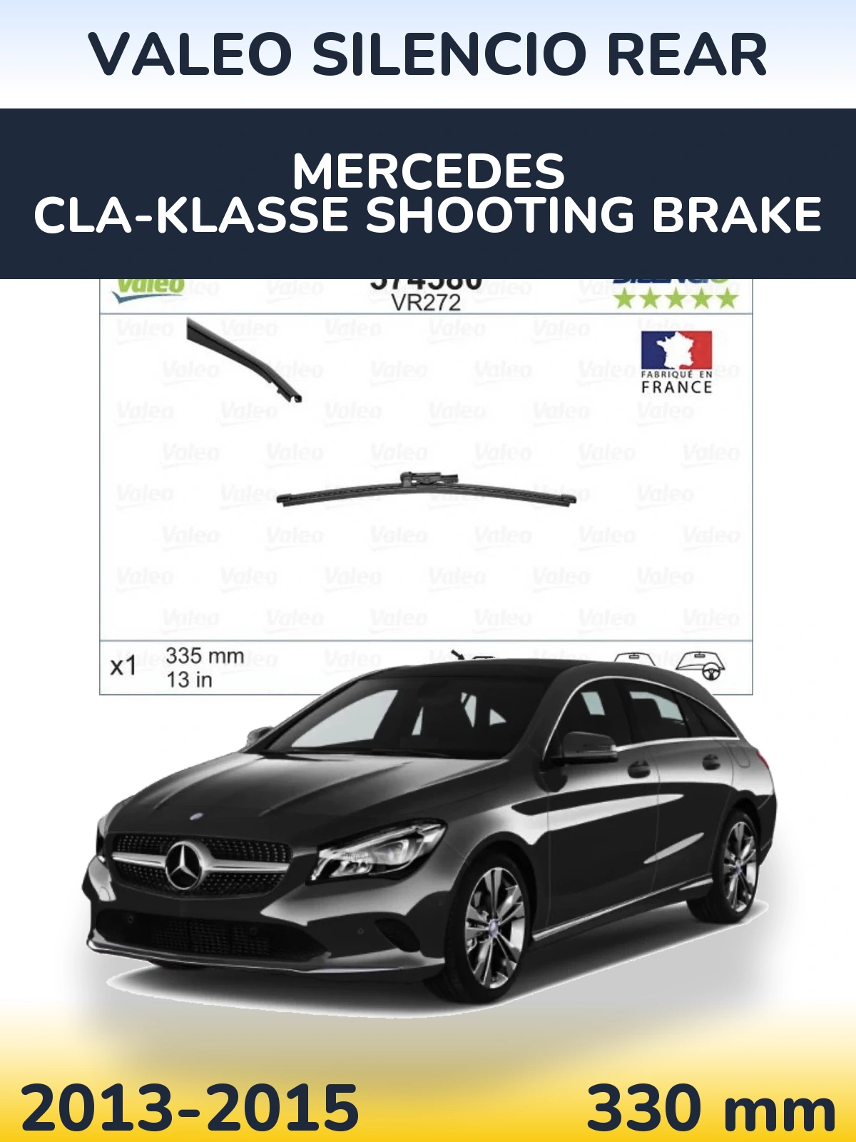 Torkarblad Valeo Silencio Rear för Mercedes CLA-Klasse Shooting Brake