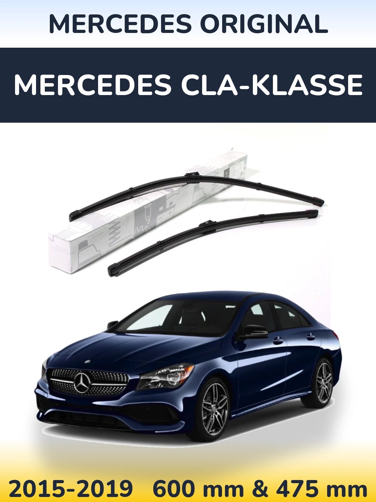 Комплект передніх щіток Mercedes OEM Mercedes Original 600 & 475 мм для Mercedes CLA-Klasse 2015-2019