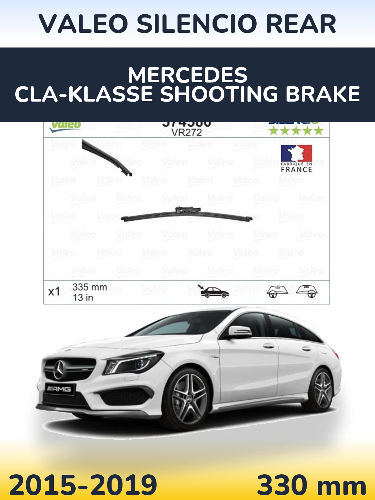 Torkarblad Valeo Silencio Rear för Mercedes CLA-Klasse Shooting Brake