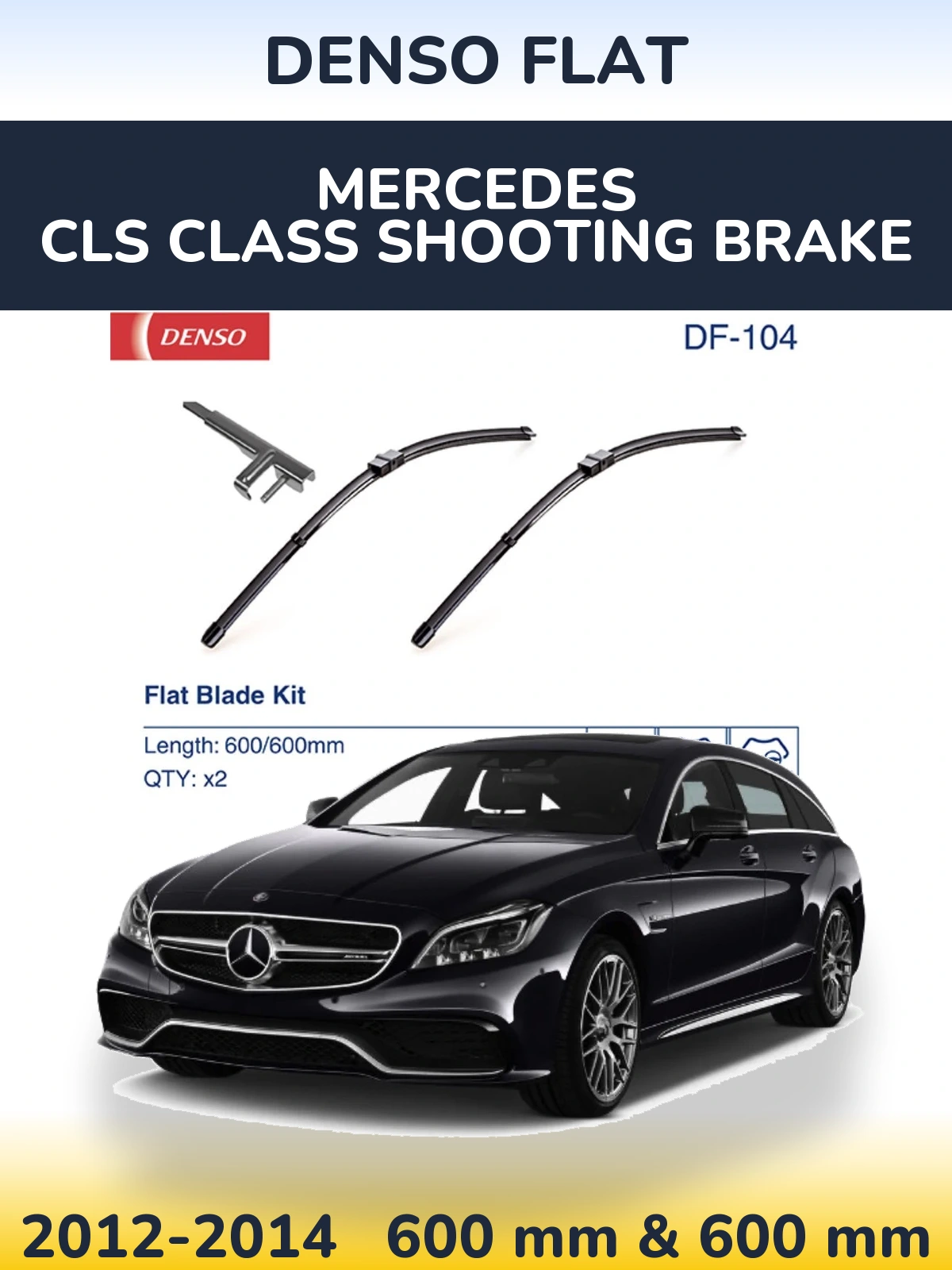 Torkarblad Denso Flat för Mercedes CLS Class Shooting Brake
