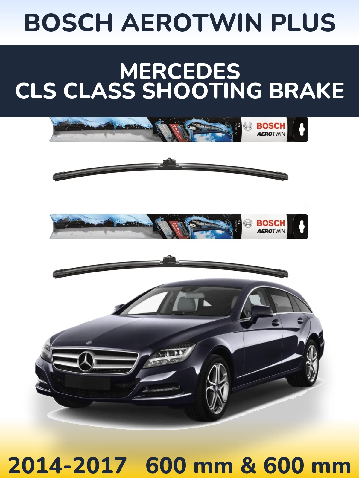 Torkarblad BOSCH AeroTwin Plus för Mercedes CLS Class Shooting Brake