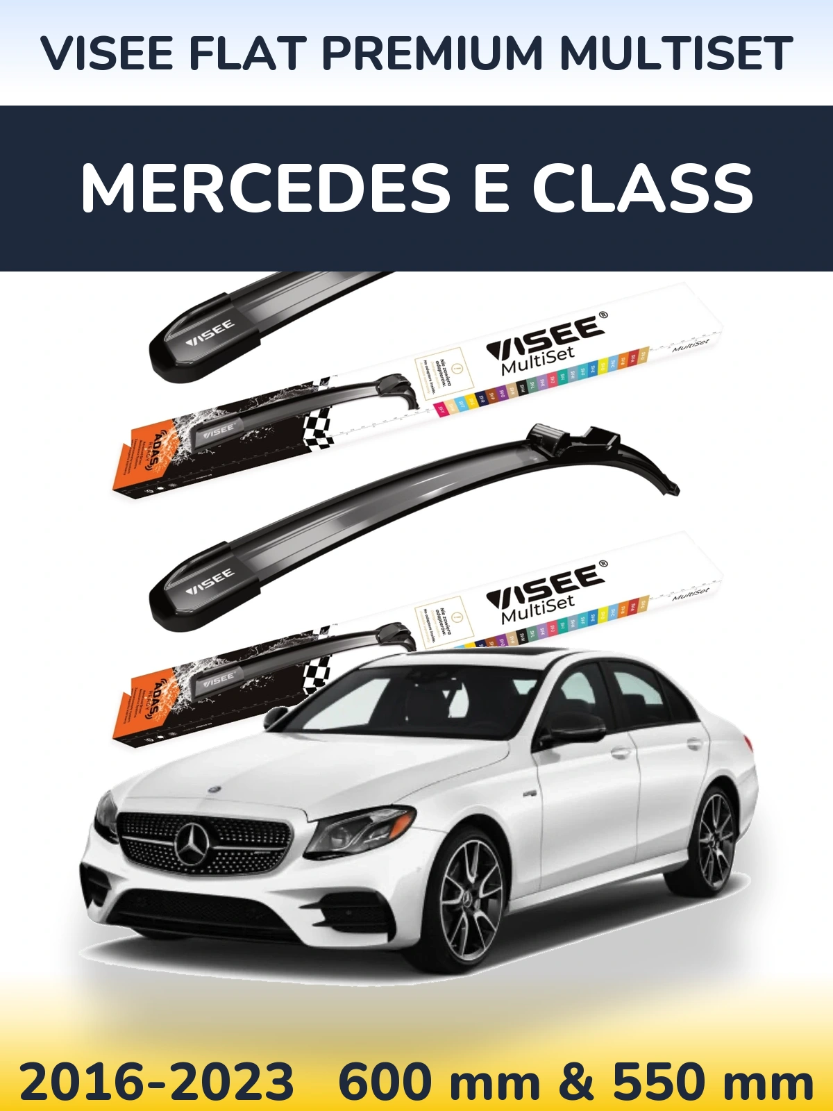 Torkarblad VISEE FLAT PREMIUM MultiSet för Mercedes E Class