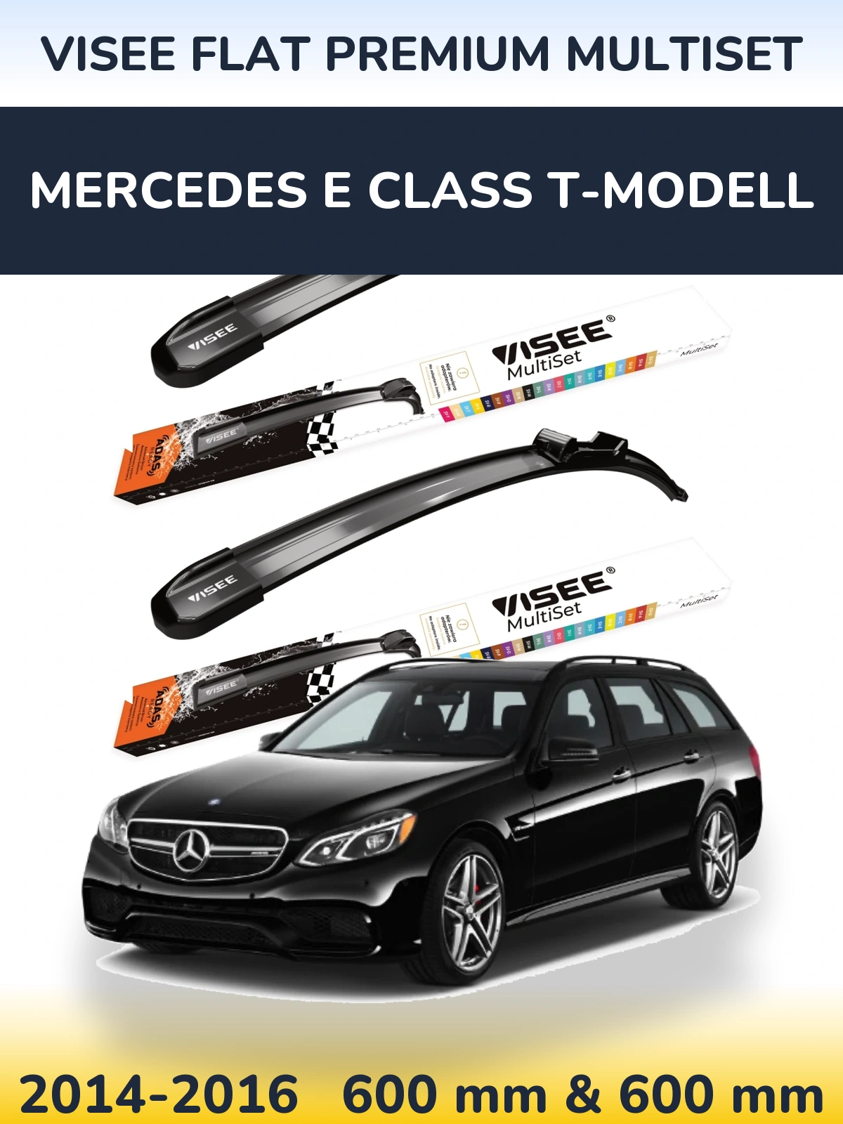 Torkarblad VISEE FLAT PREMIUM MultiSet för Mercedes E Class T-Modelll