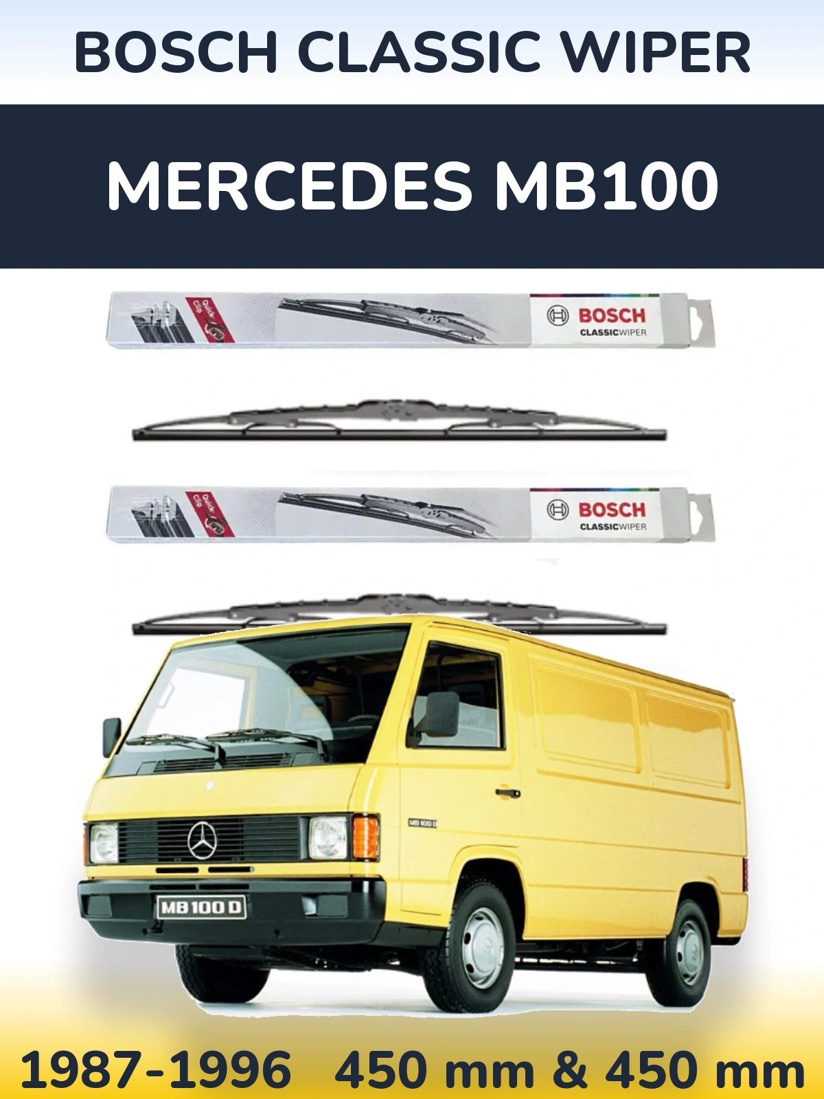 Torkarblad BOSCH Classic Wiper för Mercedes MB100