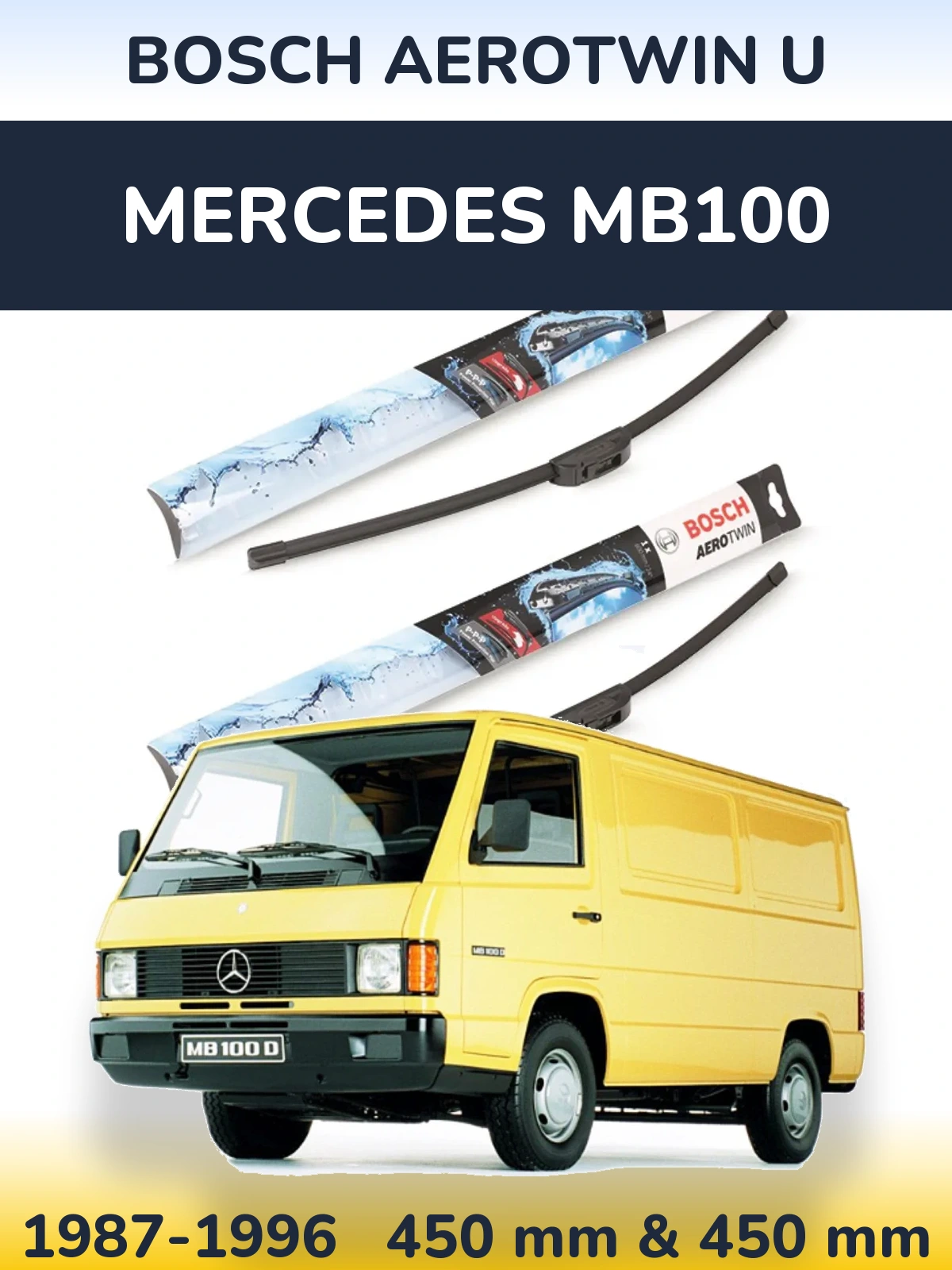 Torkarblad BOSCH AeroTwin U för Mercedes MB100