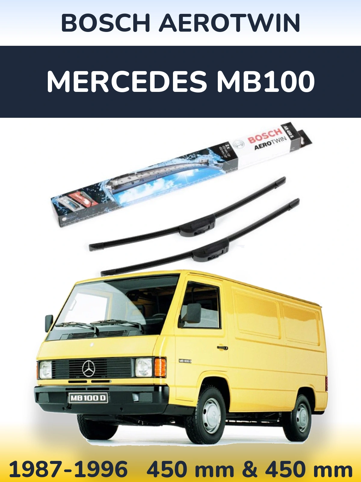 Torkarblad BOSCH AeroTwin för Mercedes MB100