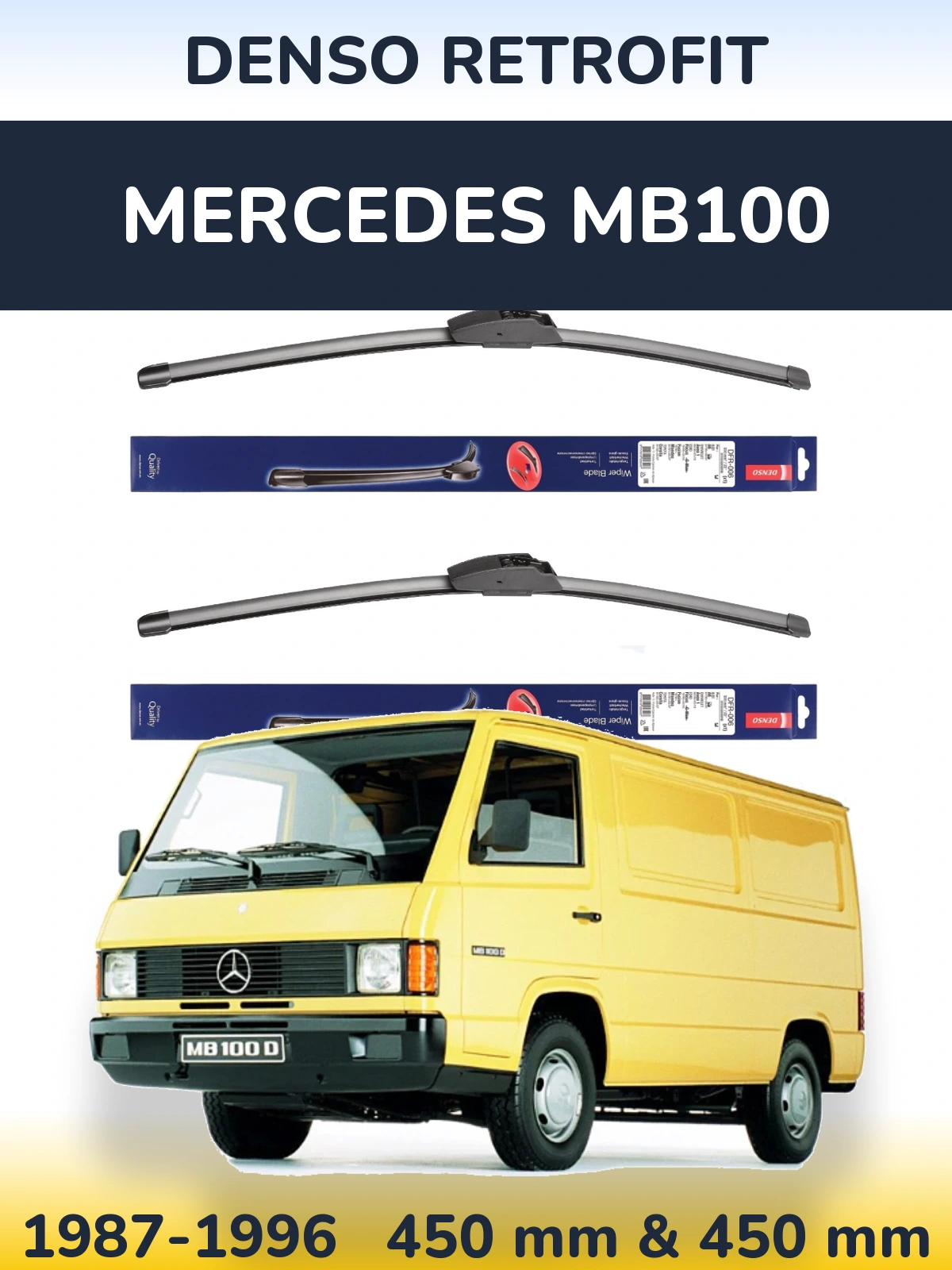 Torkarblad Denso Retrofit för Mercedes MB100