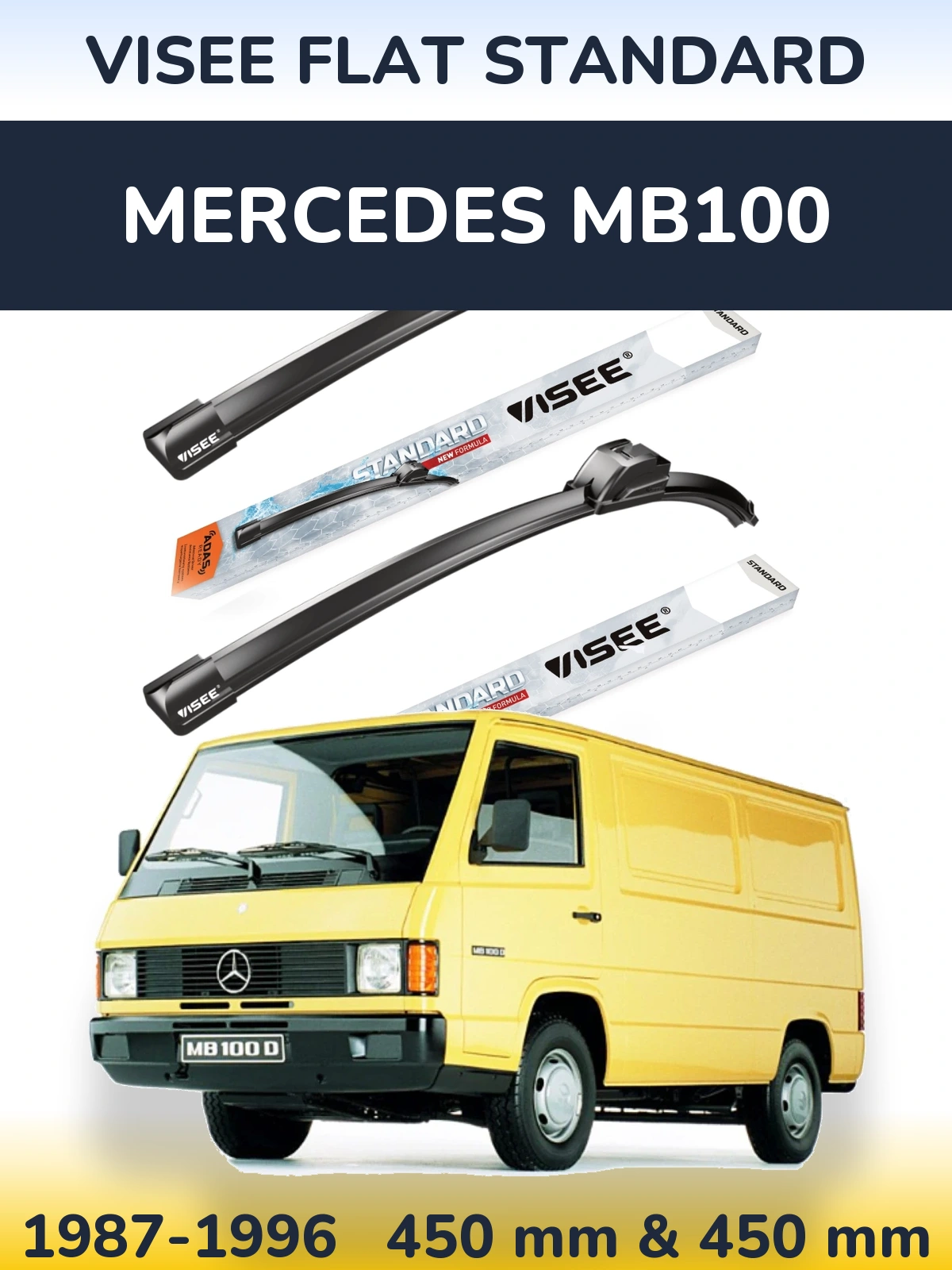 Torkarblad VISEE FLAT STANDARD för Mercedes MB100