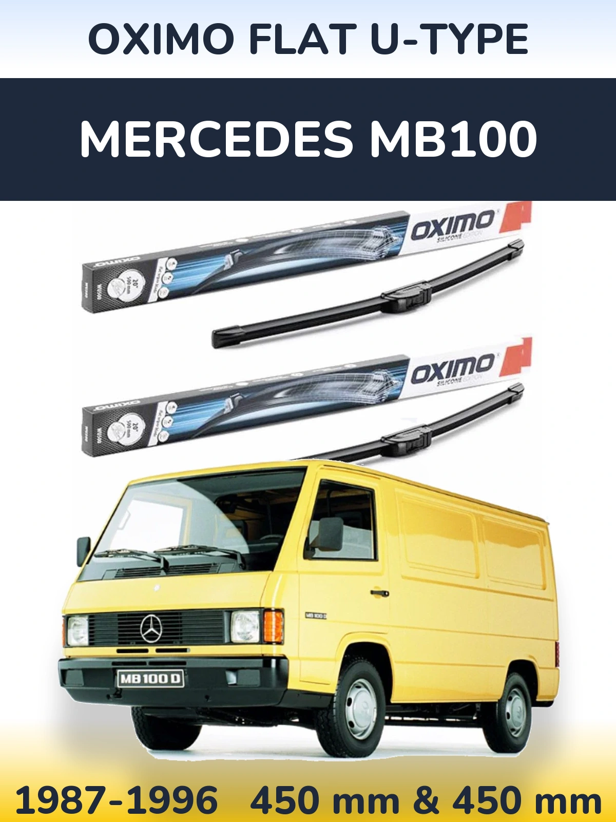 Torkarblad Oximo Flat U-type för Mercedes MB100