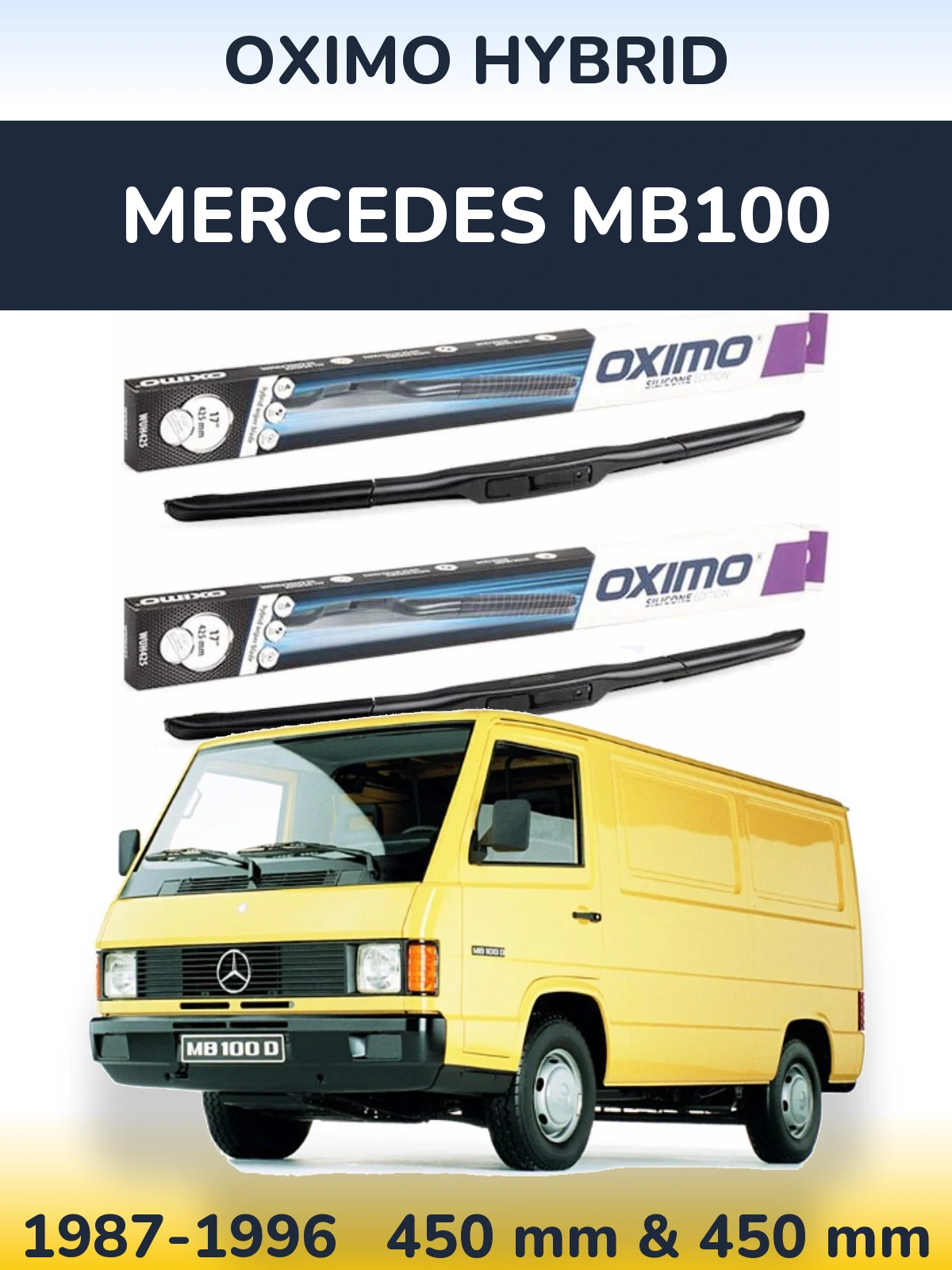 Torkarblad Oximo Hybrid för Mercedes MB100