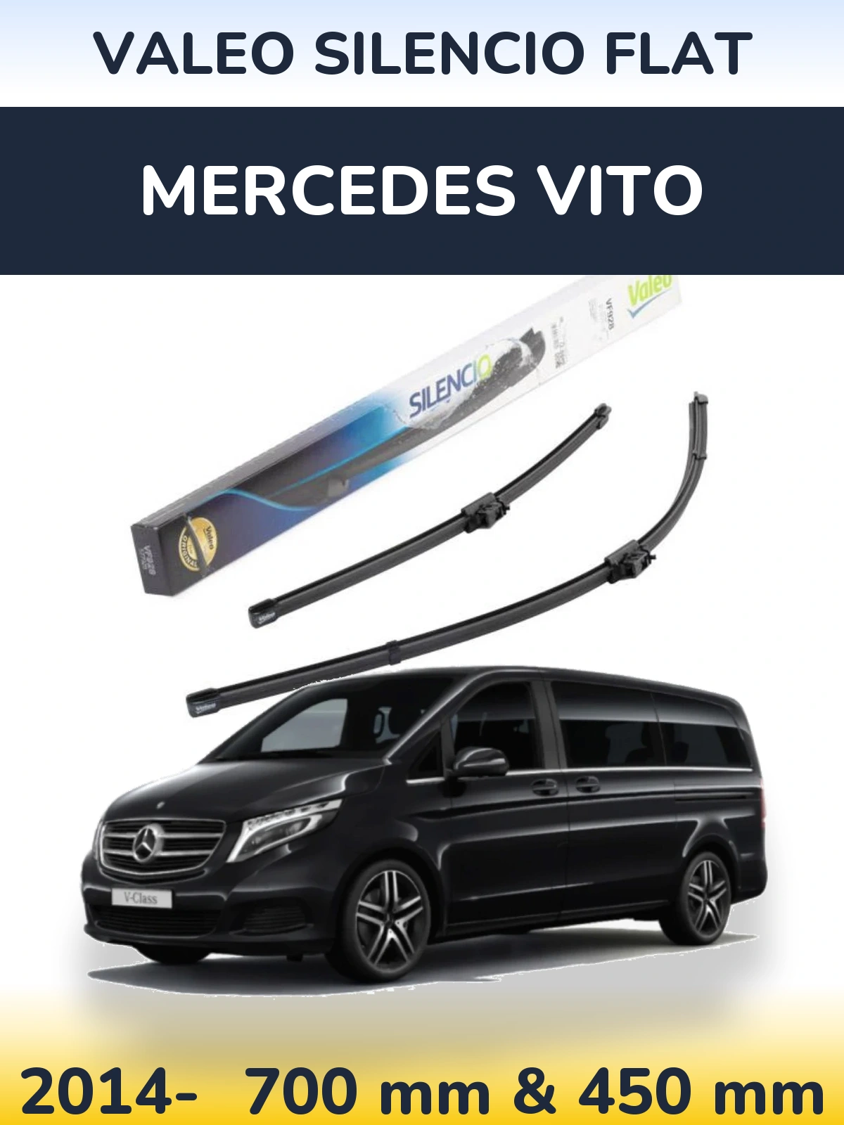 Torkarblad Valeo Silencio Flat för Mercedes Vito