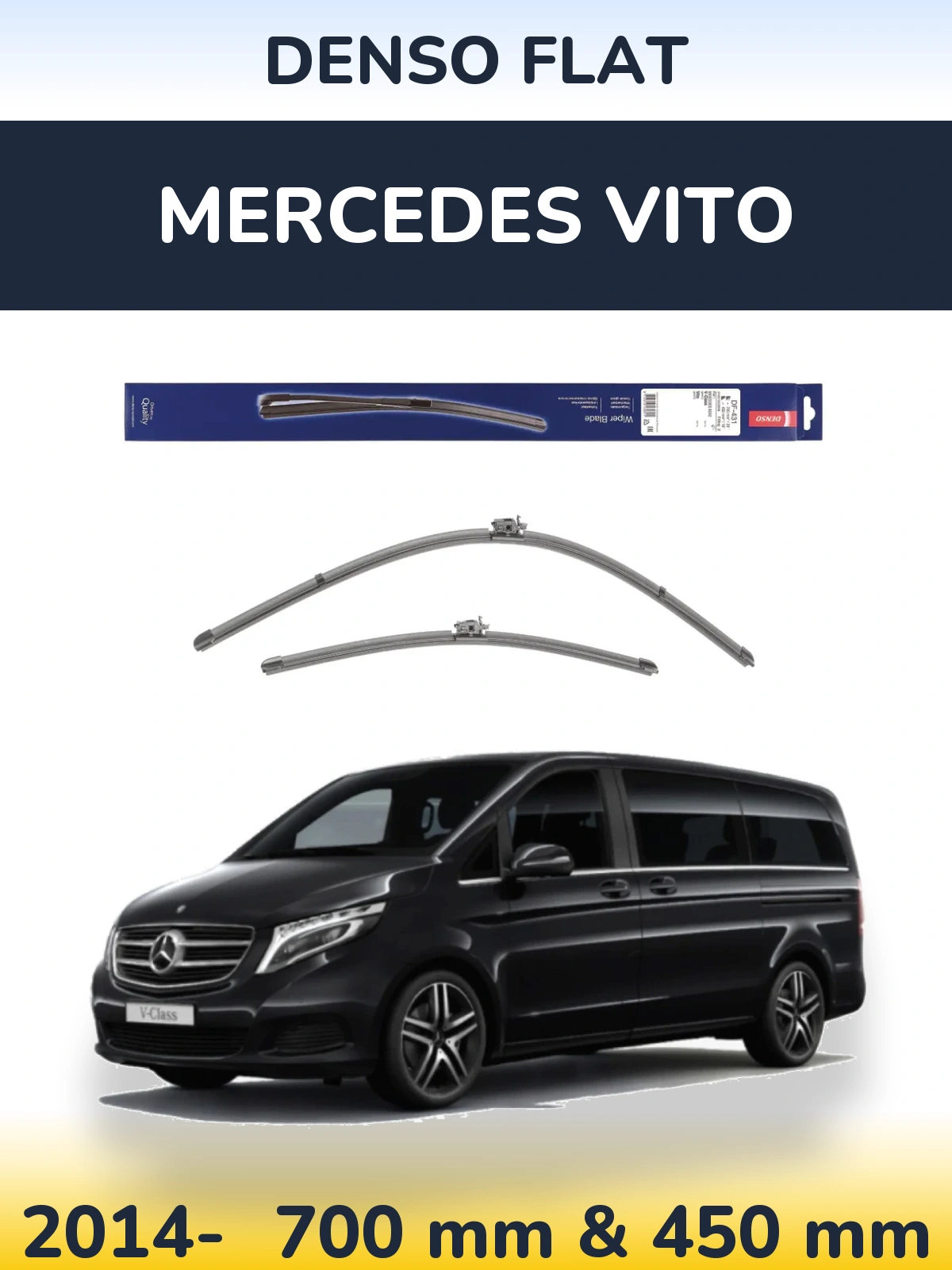 Torkarblad Denso Flat för Mercedes Vito