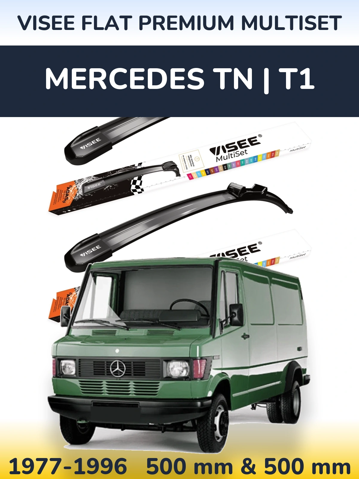 Torkarblad VISEE FLAT PREMIUM MultiSet för Mercedes TN | T1