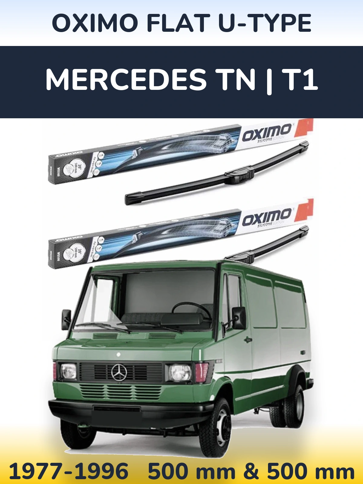 Torkarblad Oximo Flat U-type för Mercedes TN | T1
