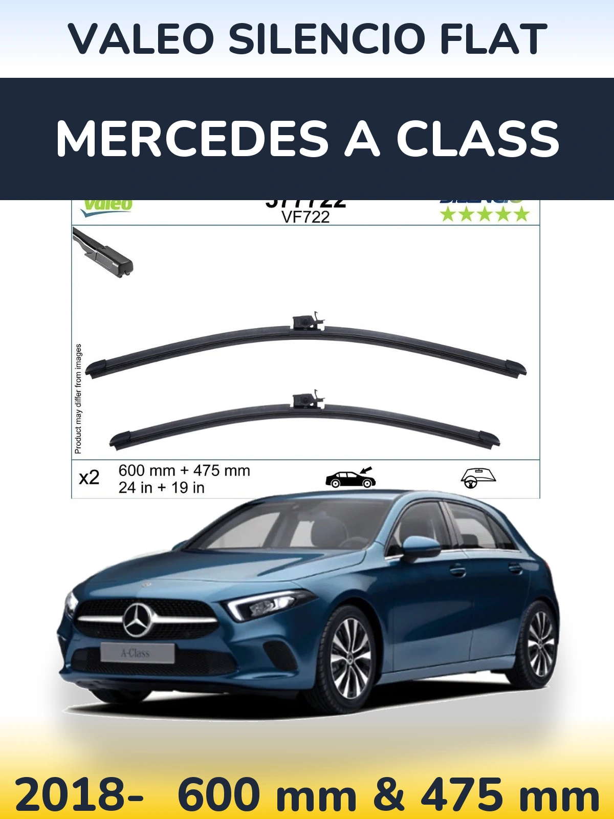 Torkarblad Valeo Silencio Flat för Mercedes A Class