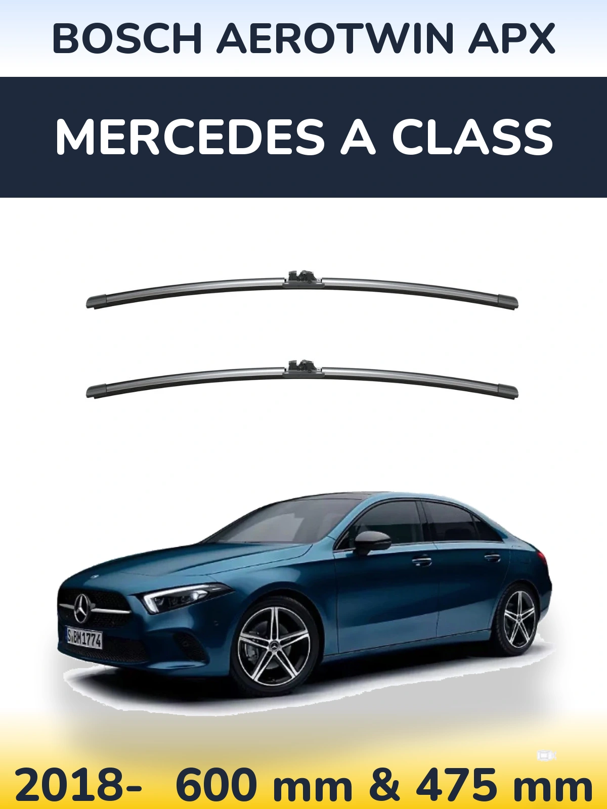 Torkarblad BOSCH AeroTwin APX för Mercedes A Class