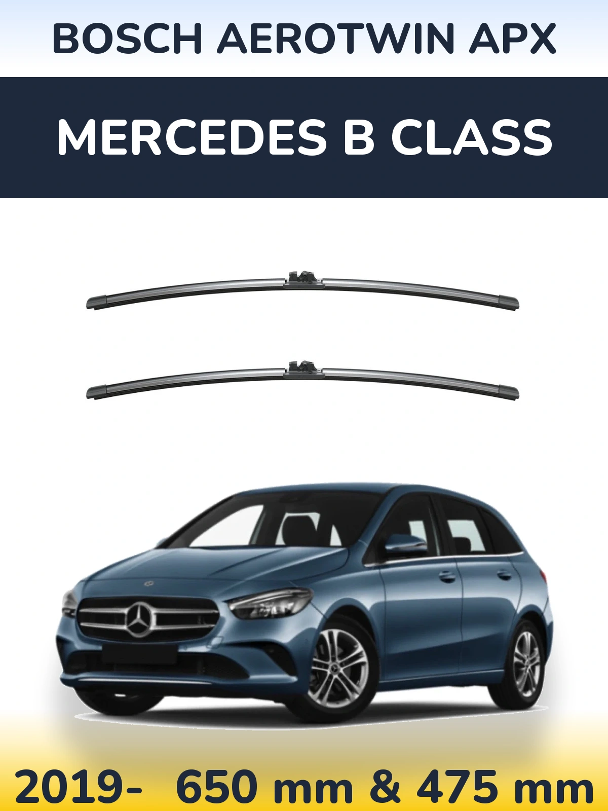 Torkarblad BOSCH AeroTwin APX för Mercedes B Class