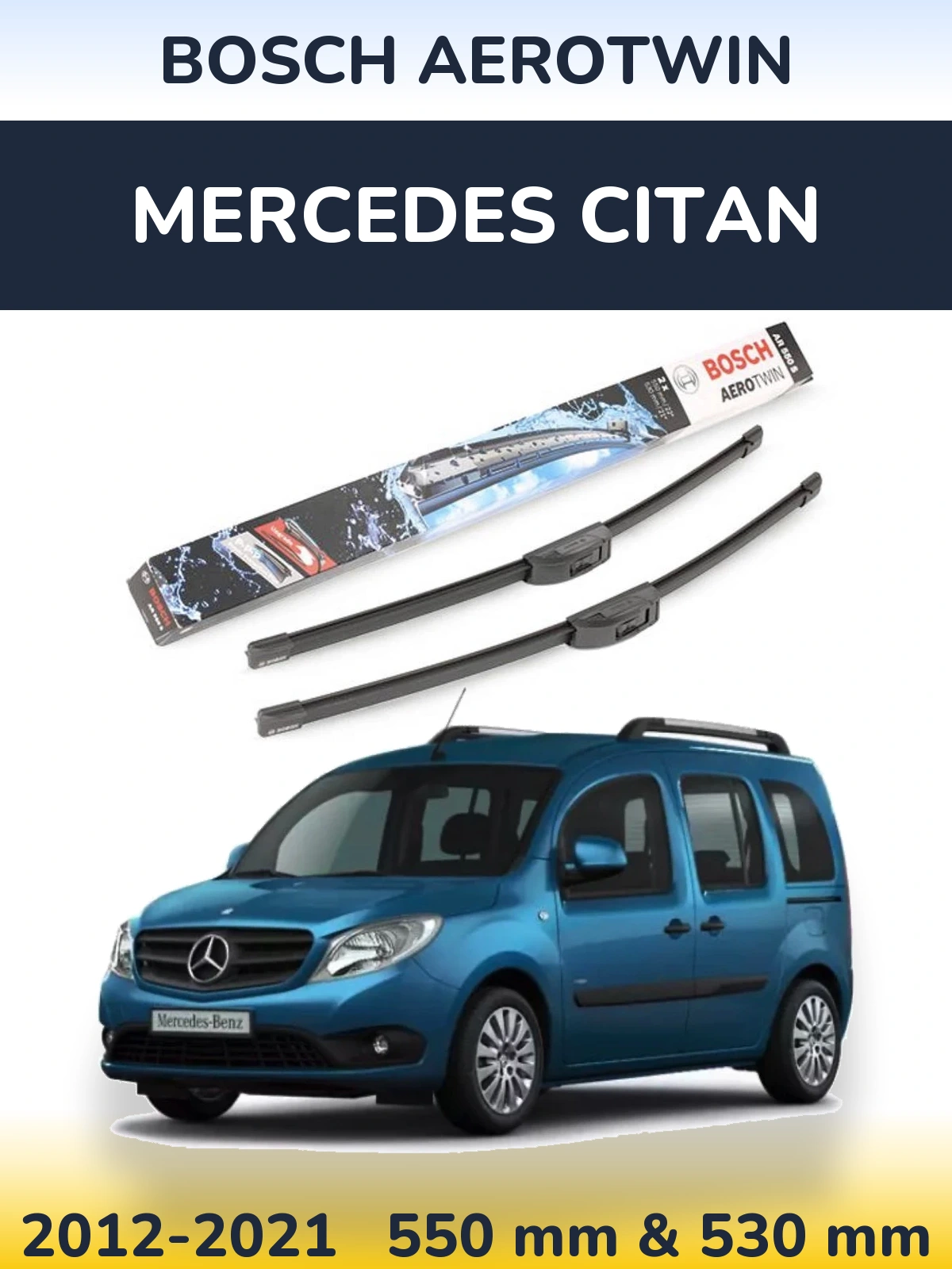 Torkarblad BOSCH AeroTwin för Mercedes Citan