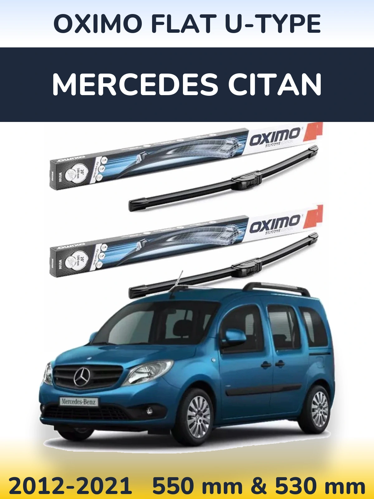 Torkarblad Oximo Flat U-type för Mercedes Citan