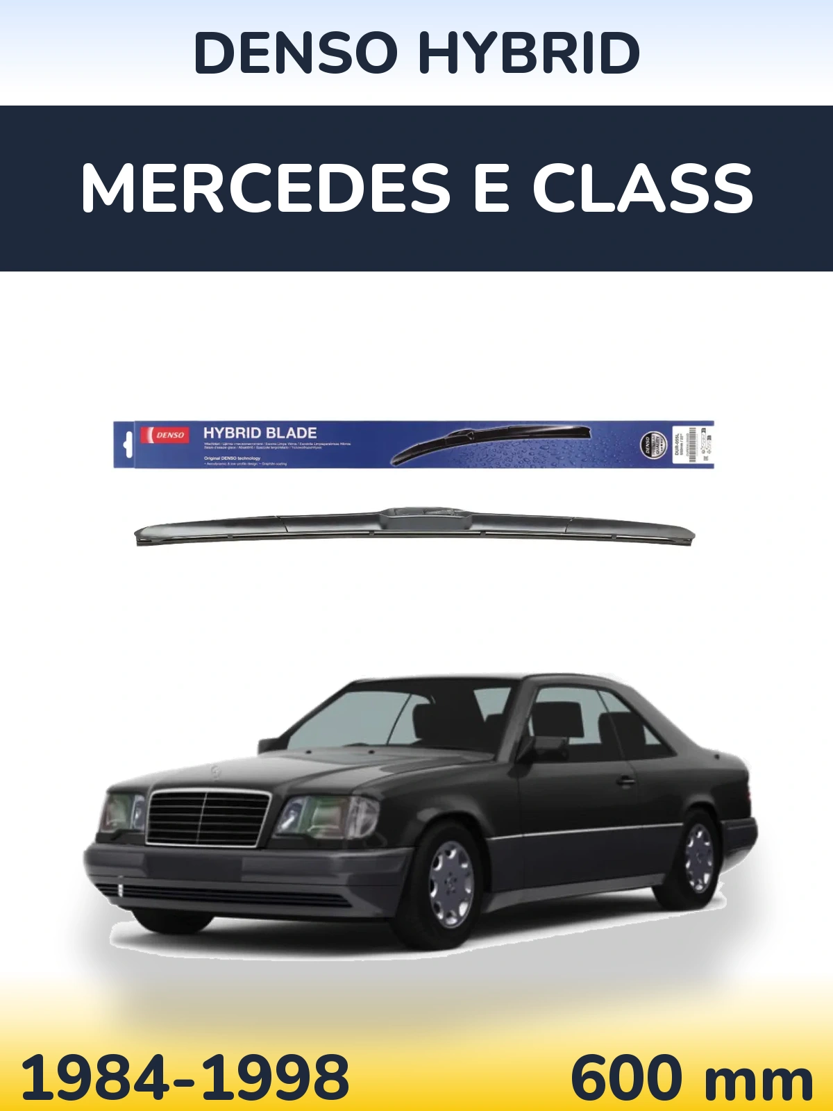Front wiper blade Denso Hybrid 600 mm for Mercedes E Class 1984-1998