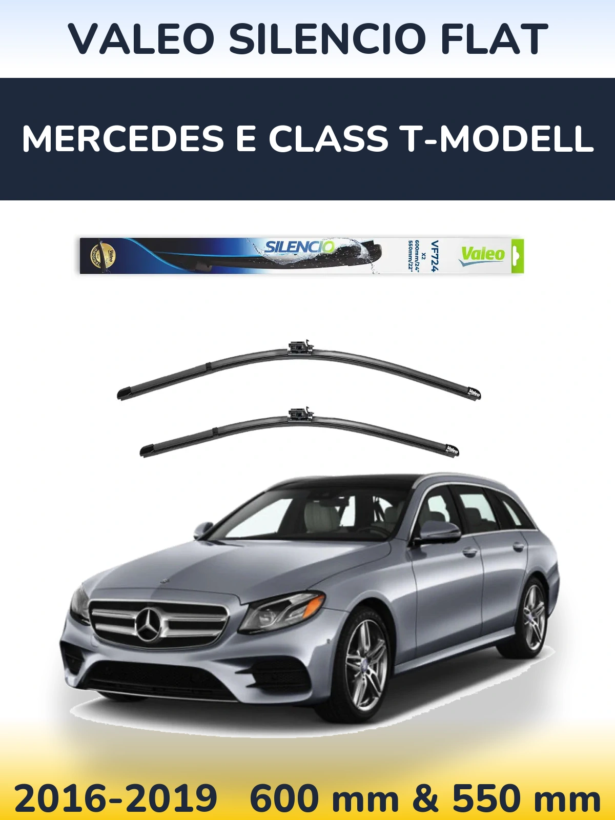 Torkarblad Valeo Silencio Flat för Mercedes E Class T-Modelll