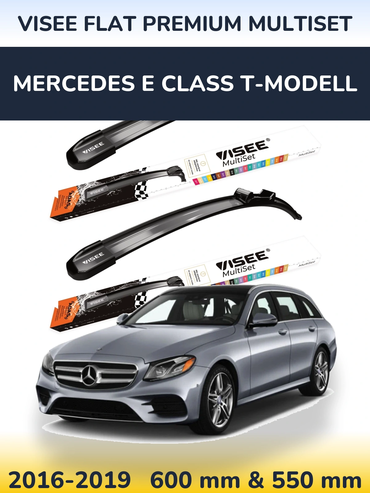 Torkarblad VISEE FLAT PREMIUM MultiSet för Mercedes E Class T-Modelll