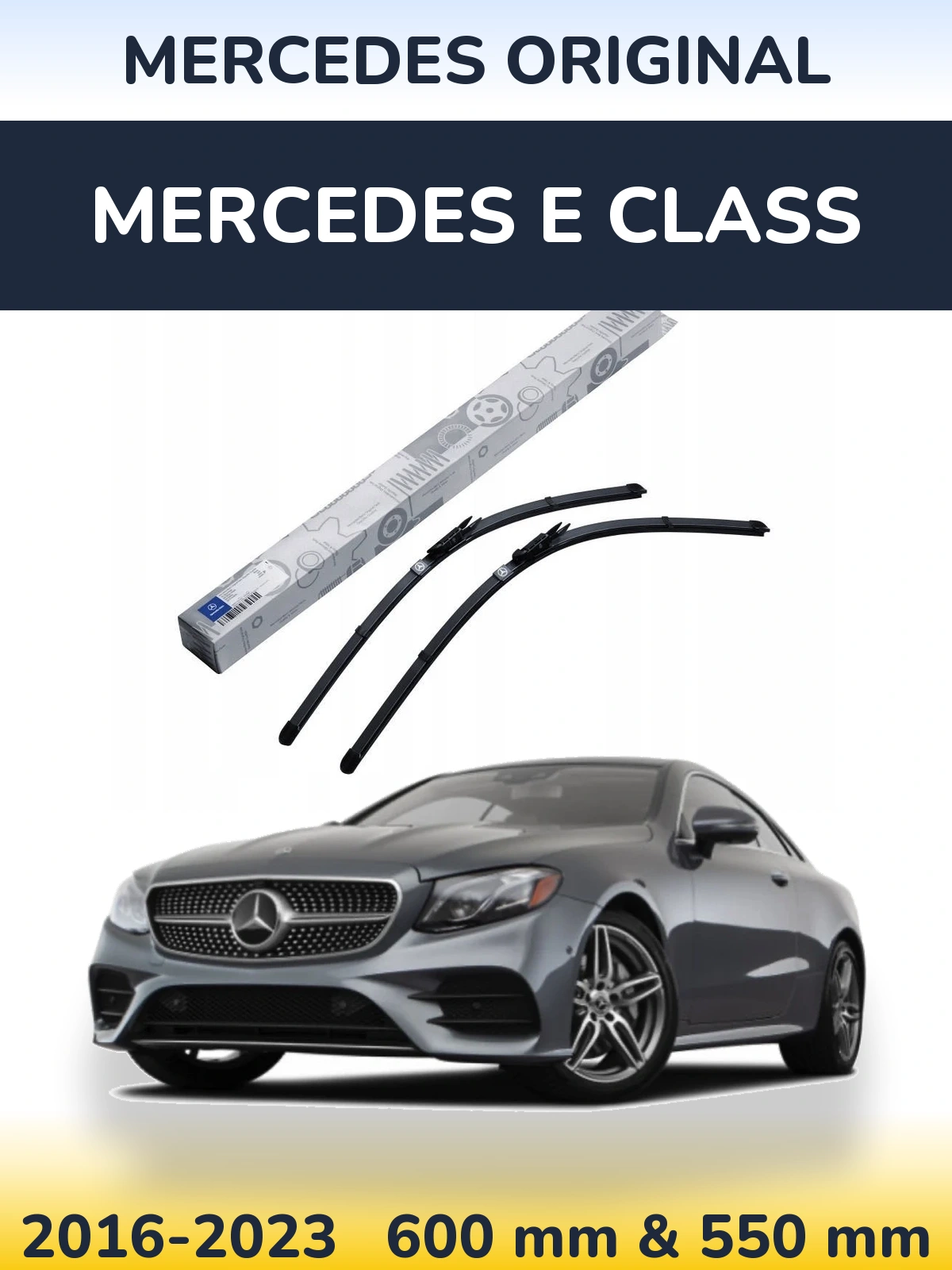 Комплект передніх щіток Mercedes OEM Mercedes Original 600 & 550 мм для Mercedes E Class 2016-2023