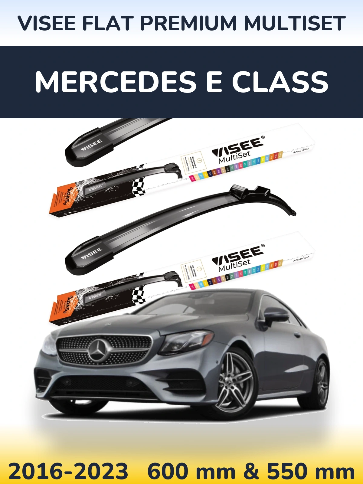 Torkarblad VISEE FLAT PREMIUM MultiSet för Mercedes E Class