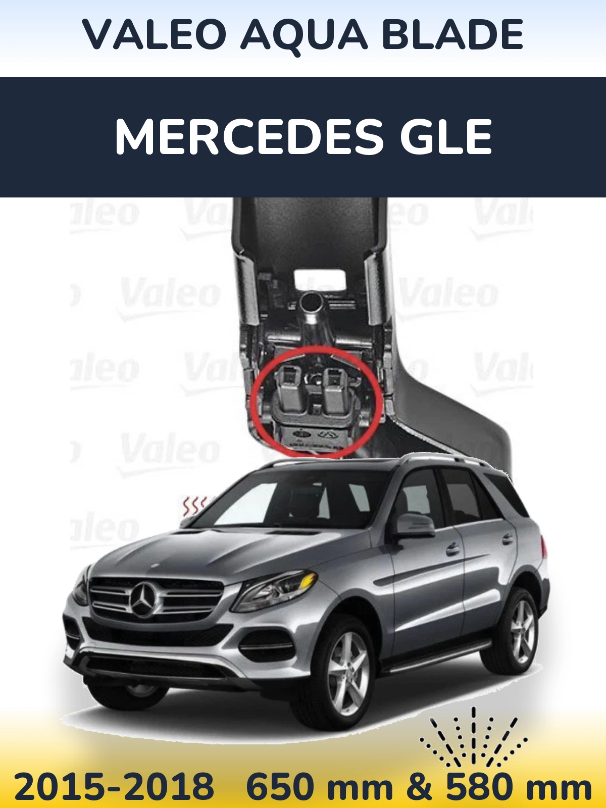 Torkarblad Valeo Aqua Blade för Mercedes GLE