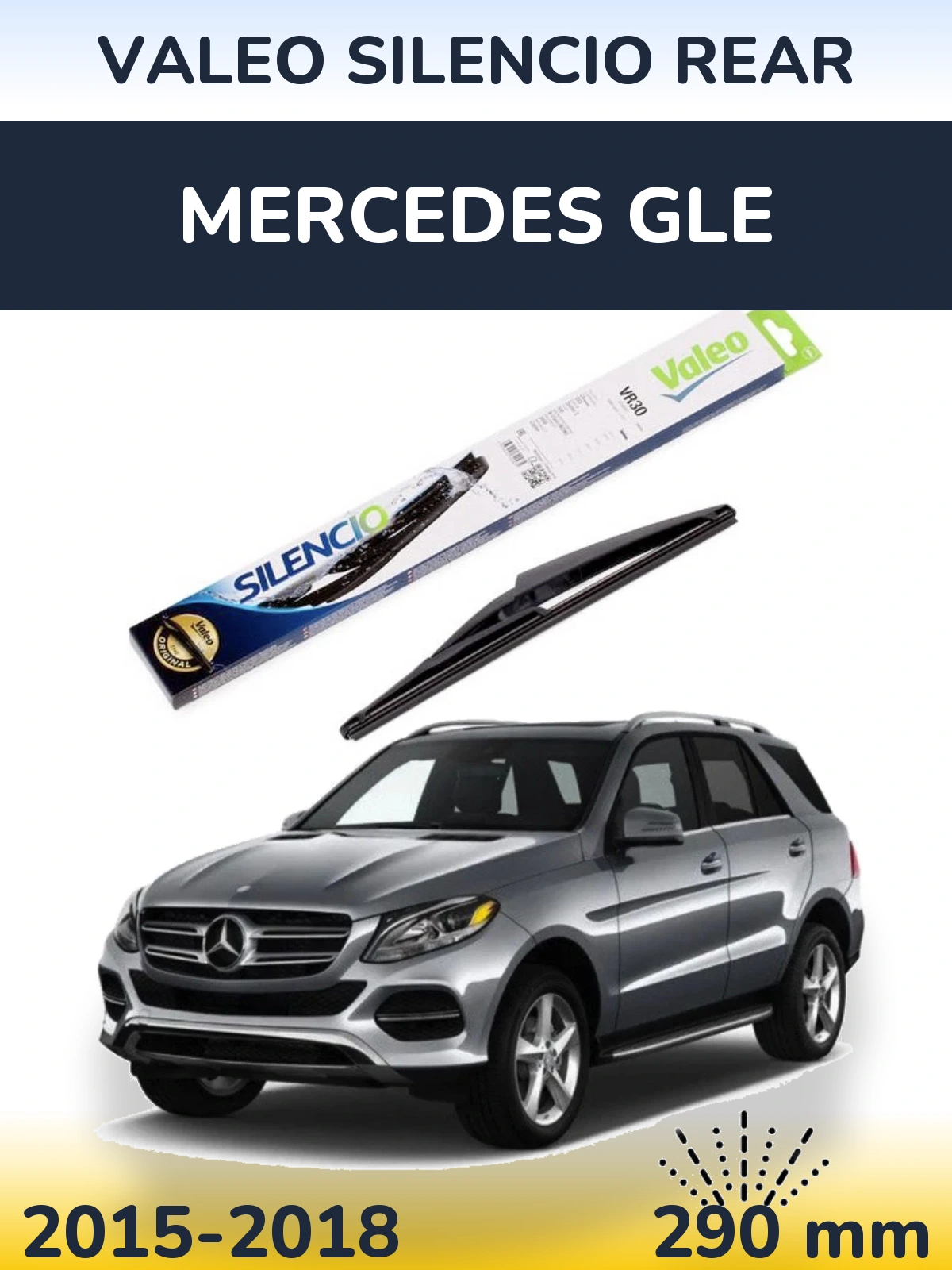 Torkarblad Valeo Silencio Rear för Mercedes GLE