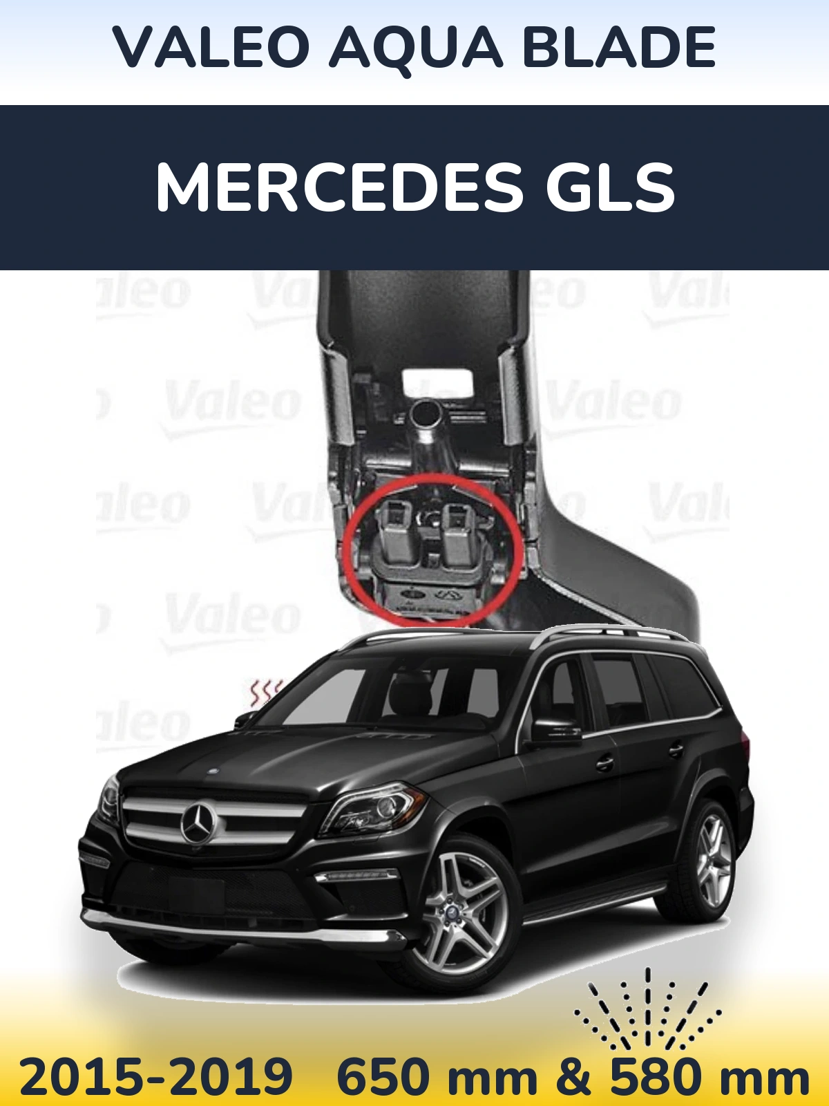 Torkarblad Valeo Aqua Blade för Mercedes GLS
