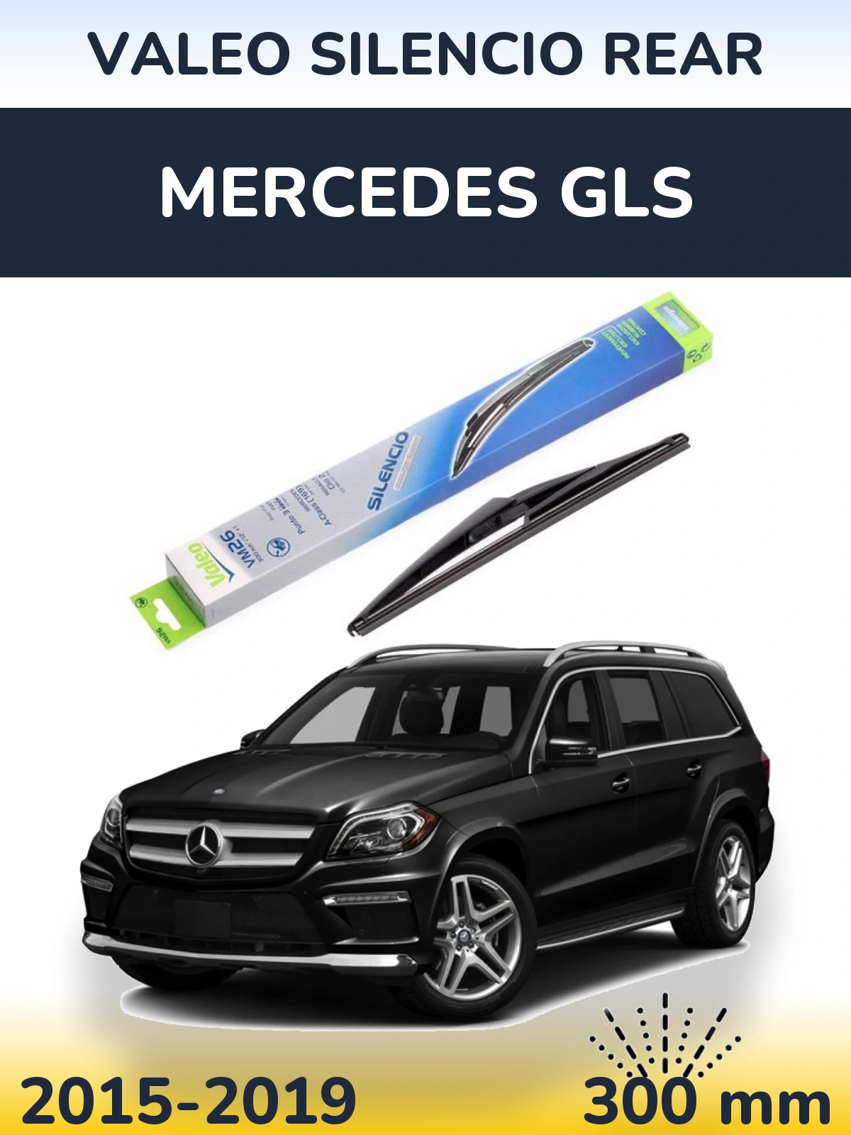 Torkarblad Valeo Silencio Rear för Mercedes GLS
