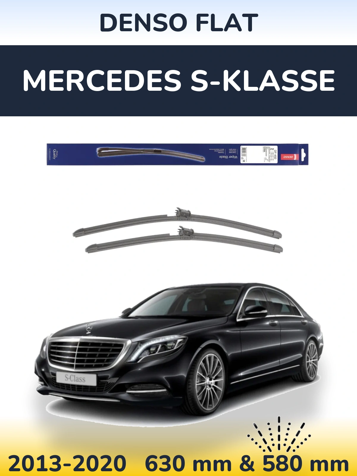 Torkarblad Denso Flat för Mercedes S-Klasse