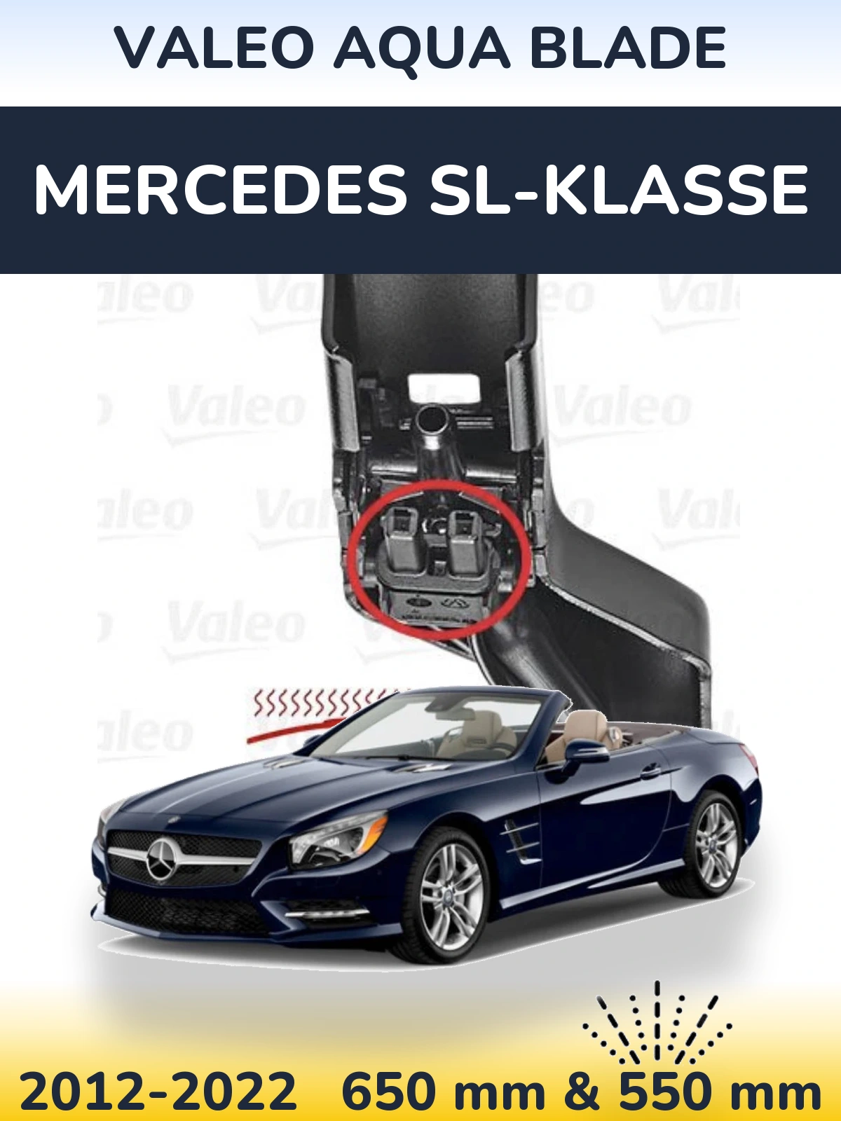 Torkarblad Valeo Aqua Blade för Mercedes SL-Klasse