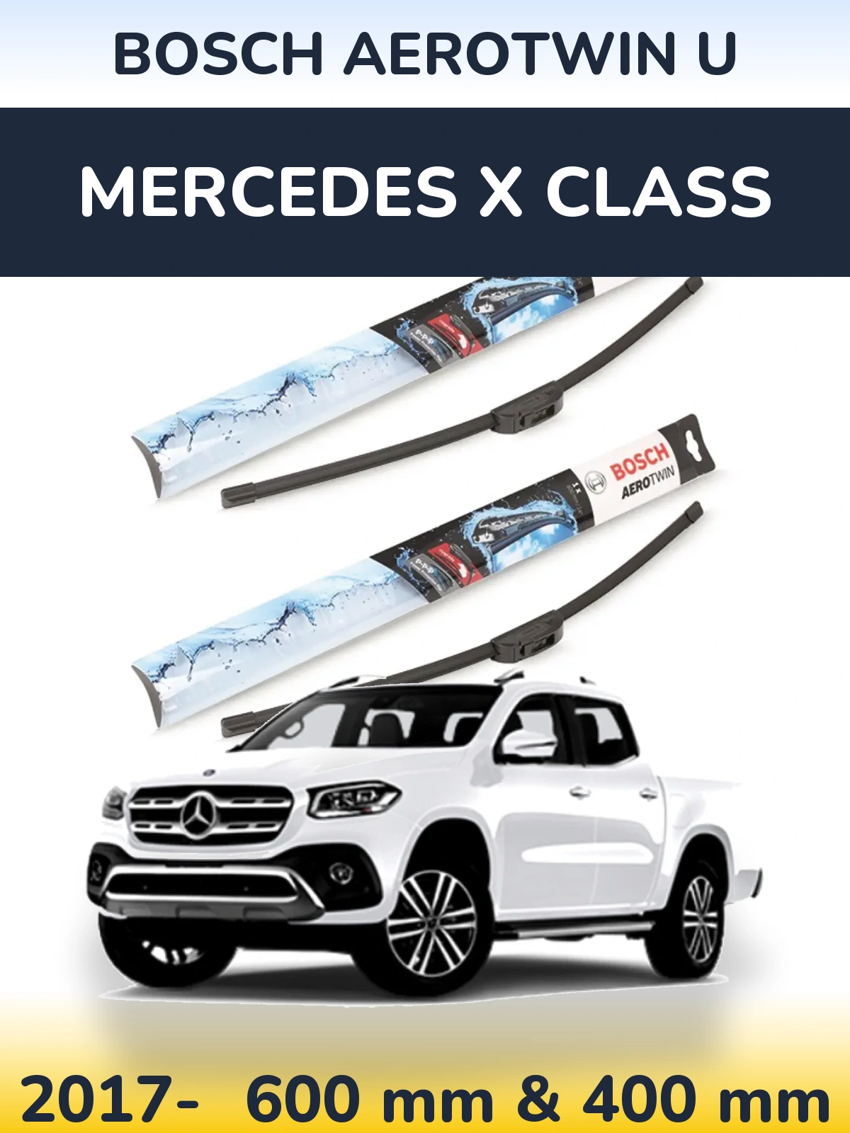 Torkarblad BOSCH AeroTwin U för Mercedes X Class