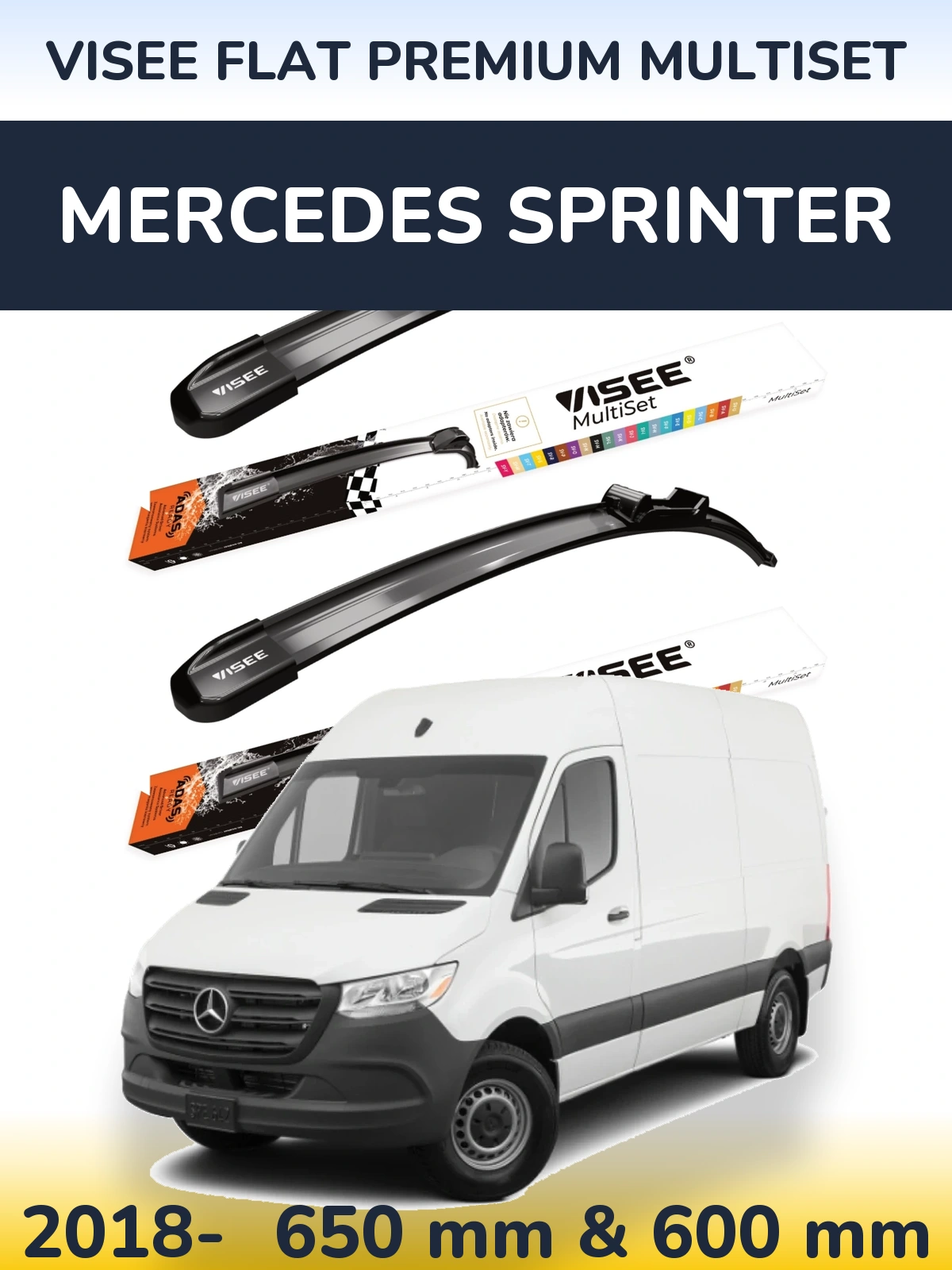 Torkarblad VISEE FLAT PREMIUM MultiSet för Mercedes Sprinter
