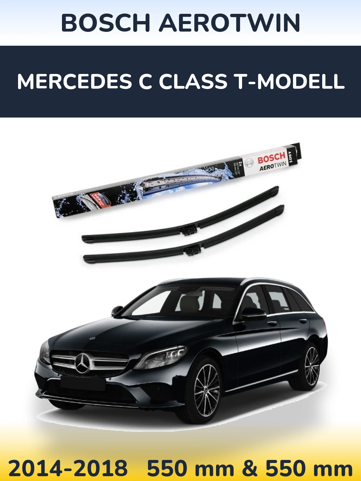 Torkarblad BOSCH AeroTwin för Mercedes C Class T-Modelll