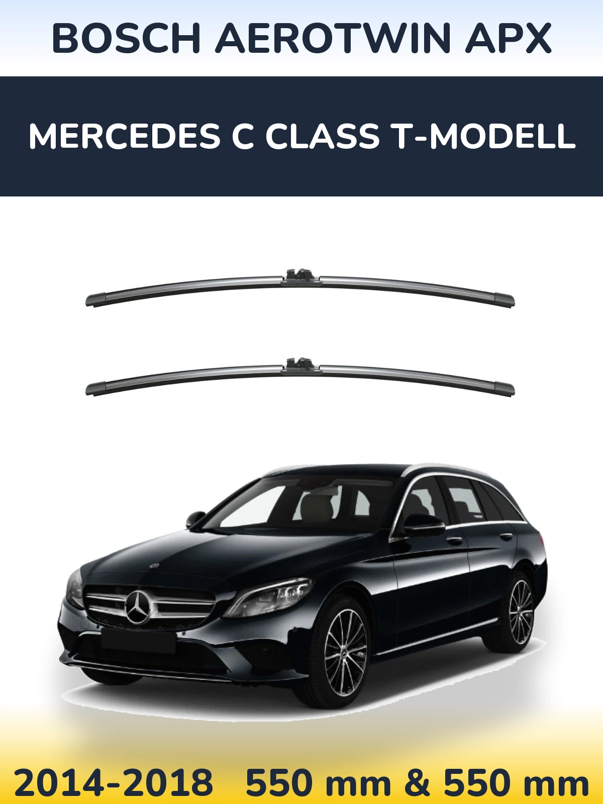 Torkarblad BOSCH AeroTwin APX för Mercedes C Class T-Modelll